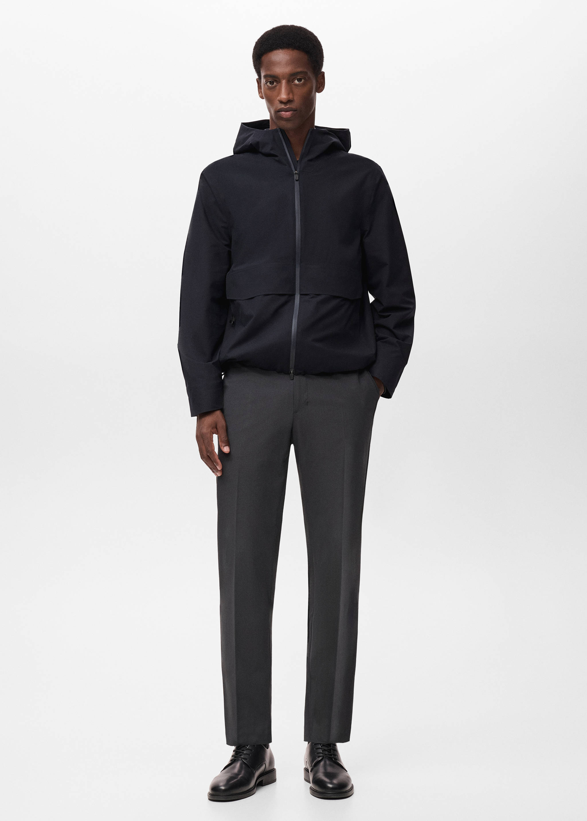 Water-repellent hooded jacket - General plane