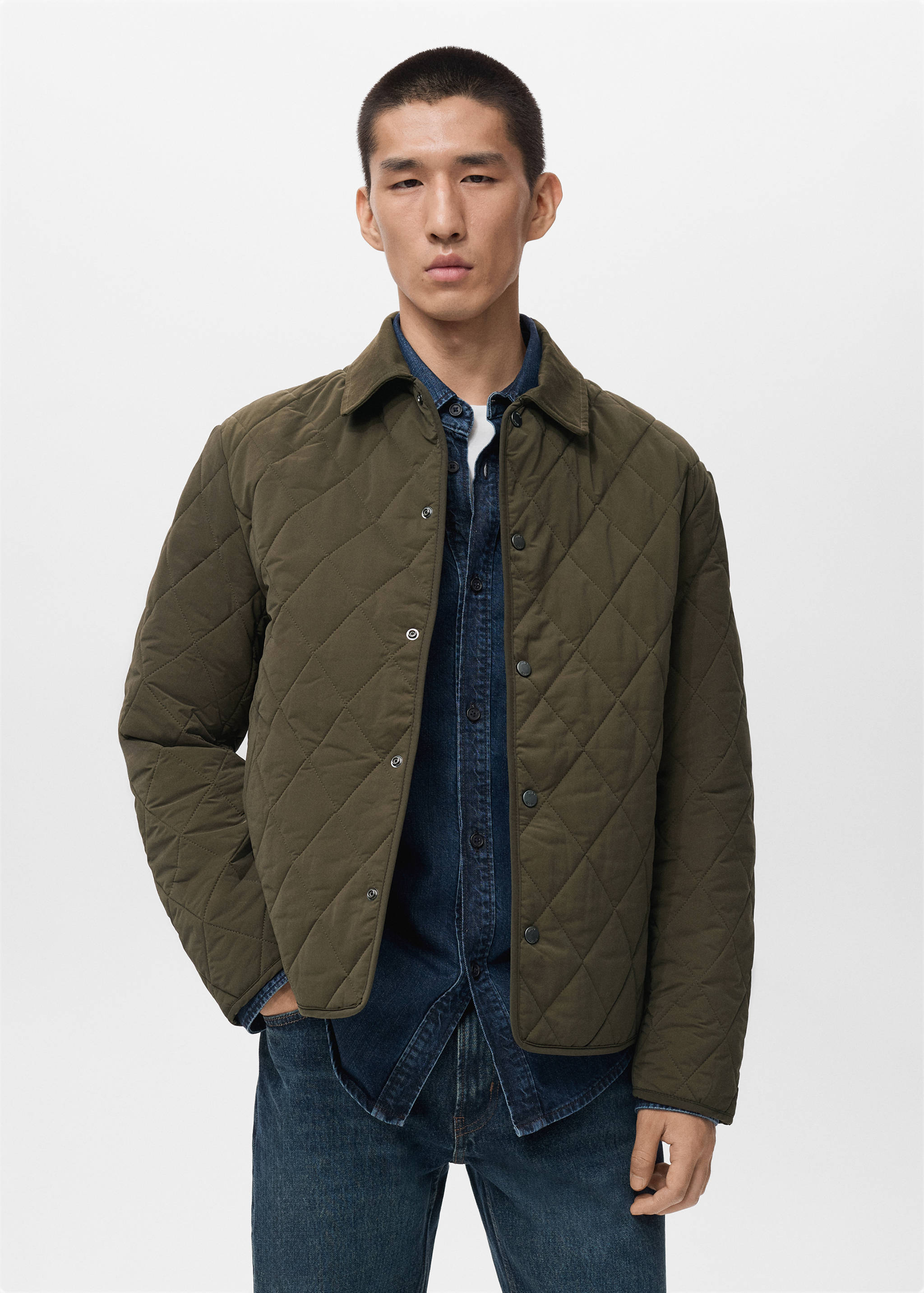 Quilted water repellent jacket - Medium plane