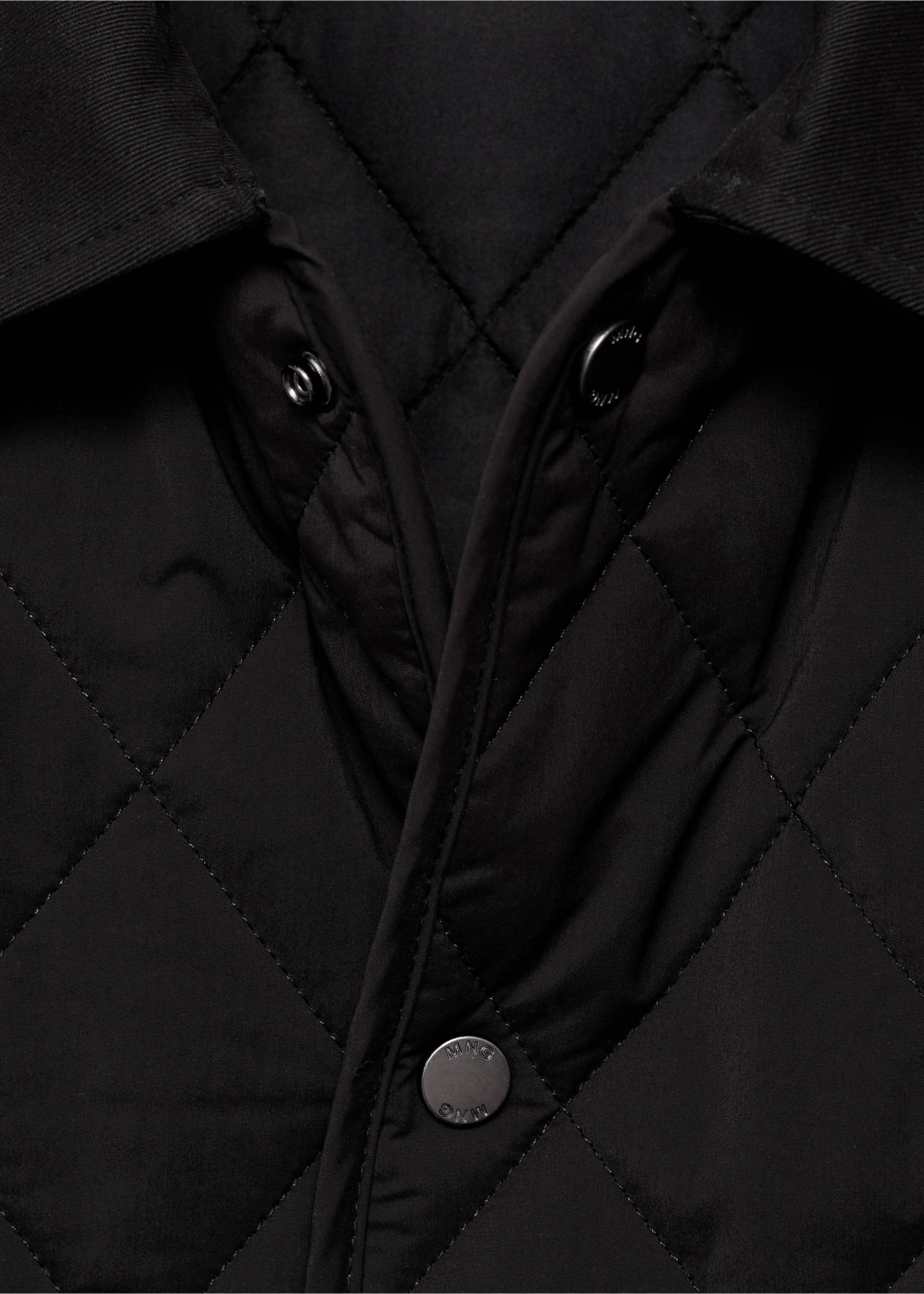 Quilted water repellent jacket - Details of the article 8, Black. Ref: 17005972-00.