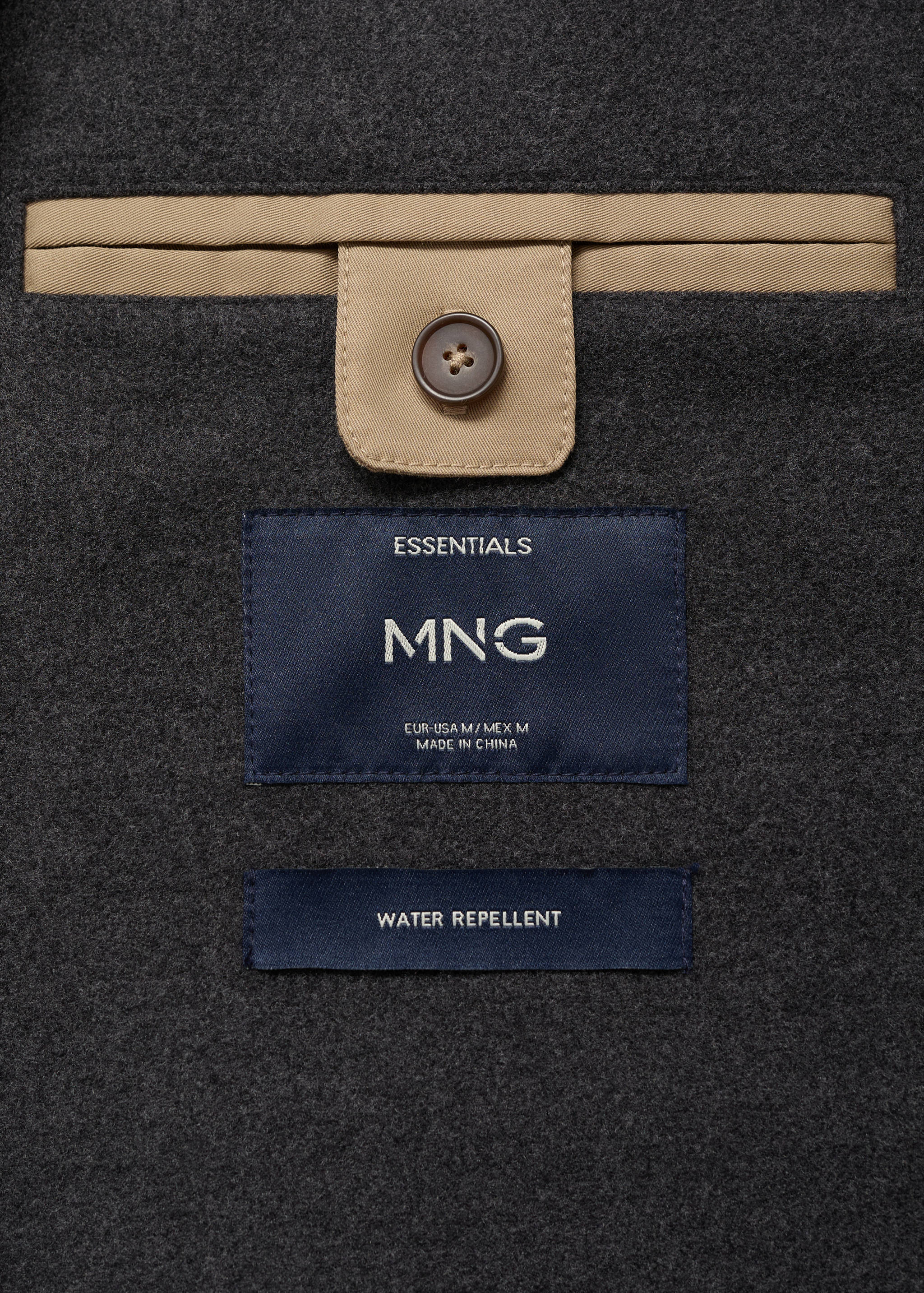 Water-repellent jacket with corduroy collar - Details of the article 0