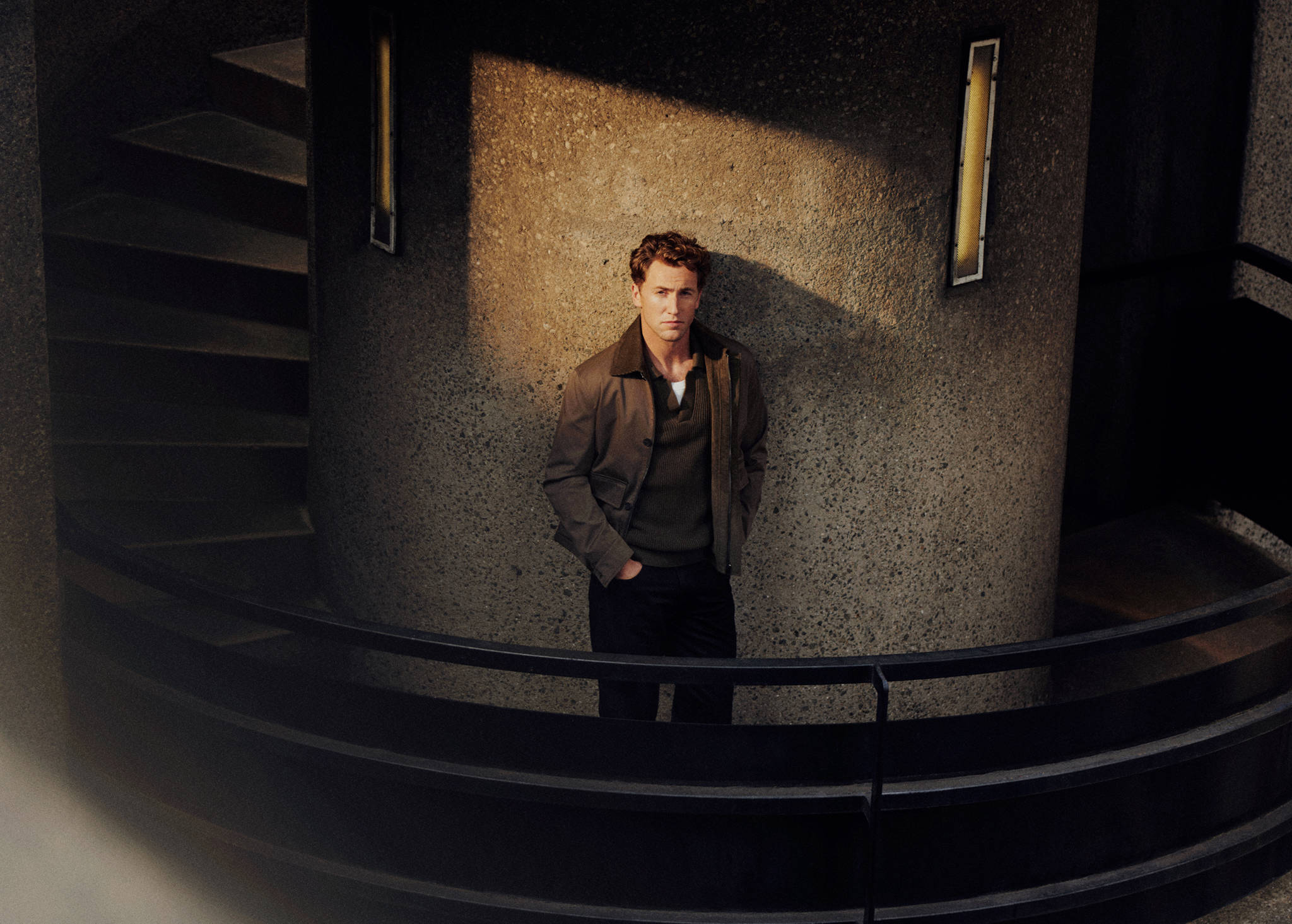 Water-repellent jacket with corduroy collar - Panoramic plane