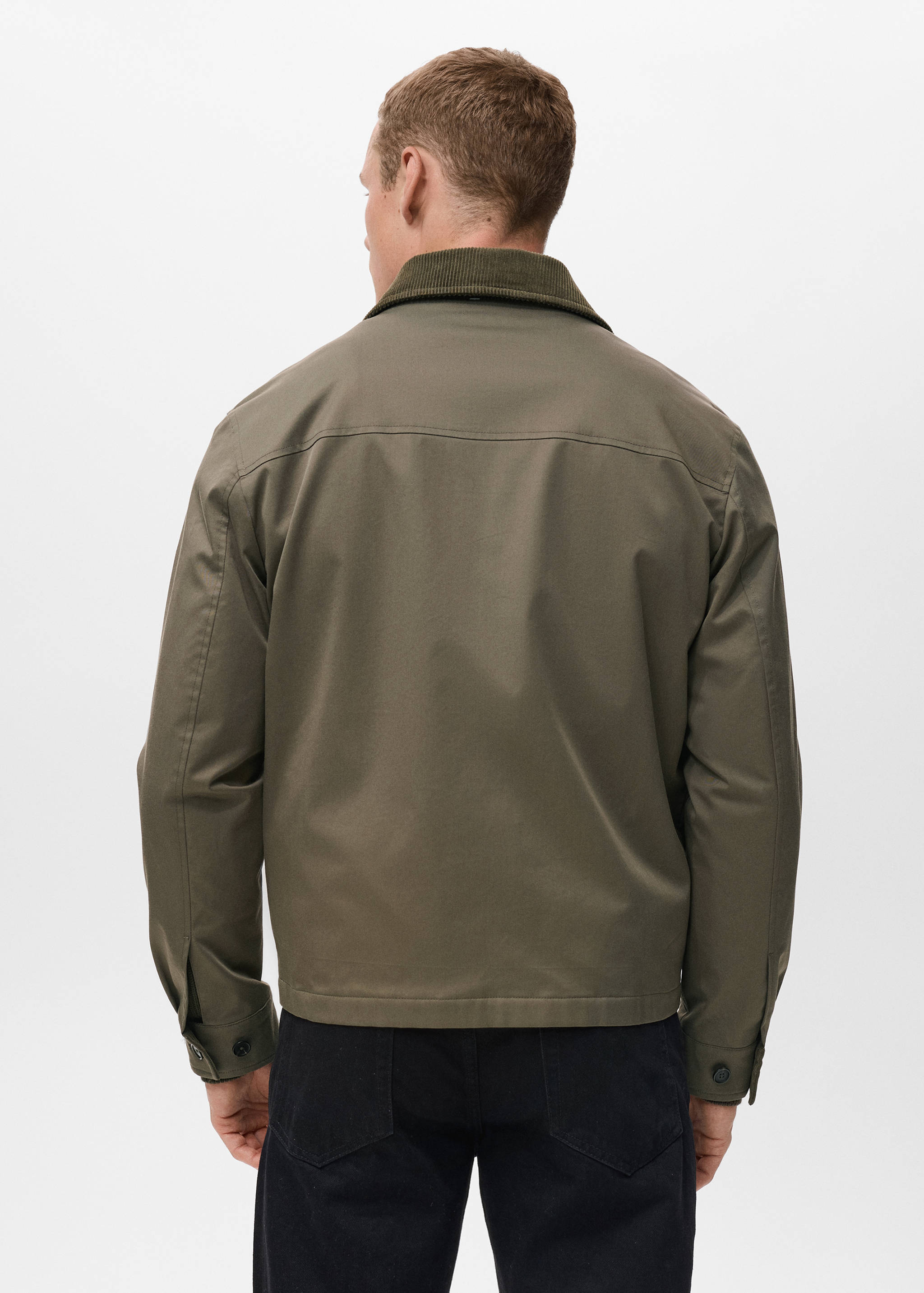 Chaqueta water repellent cuello pana - Reverso del artículo