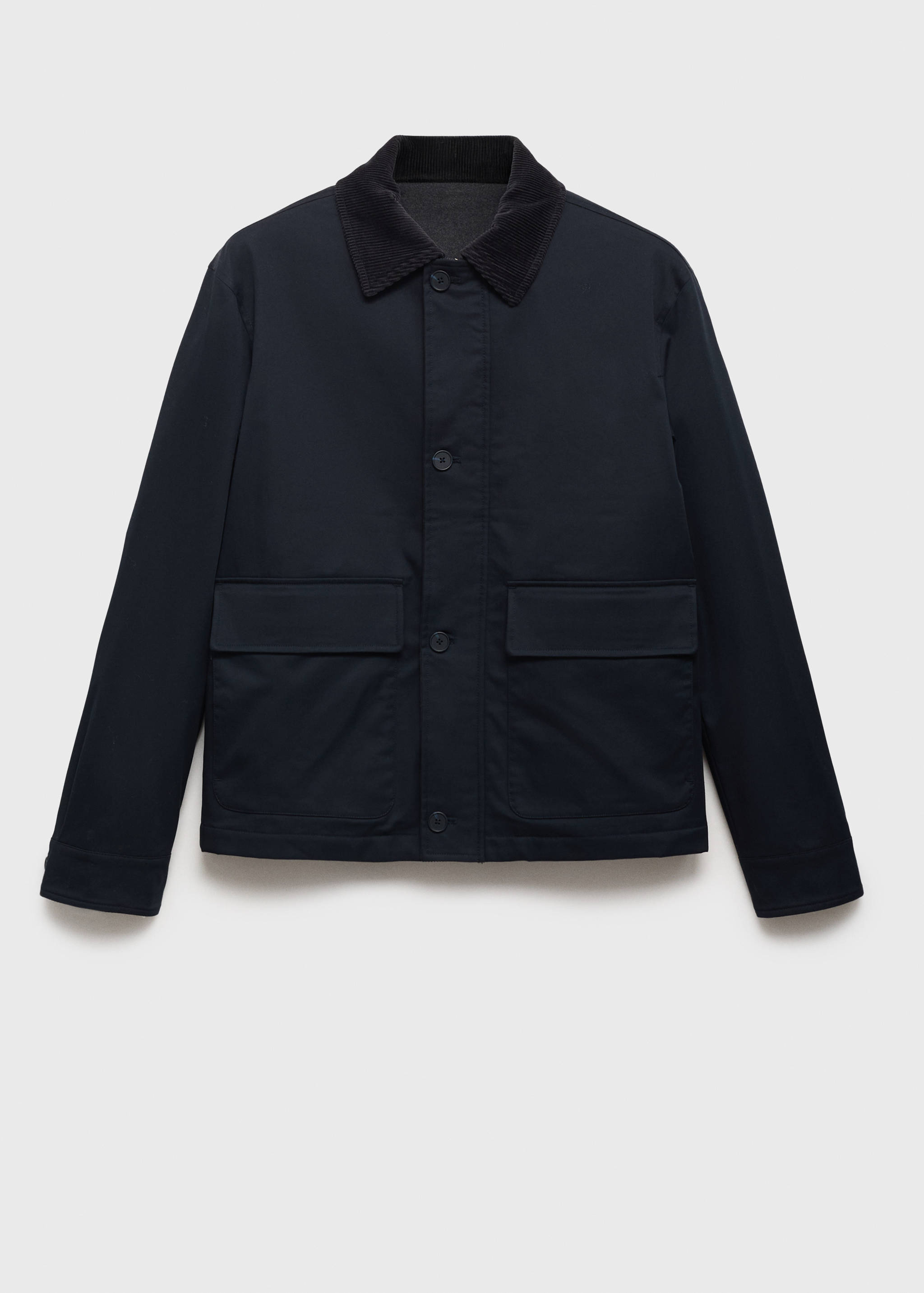 Water-repellent jacket with corduroy collar - Article without model