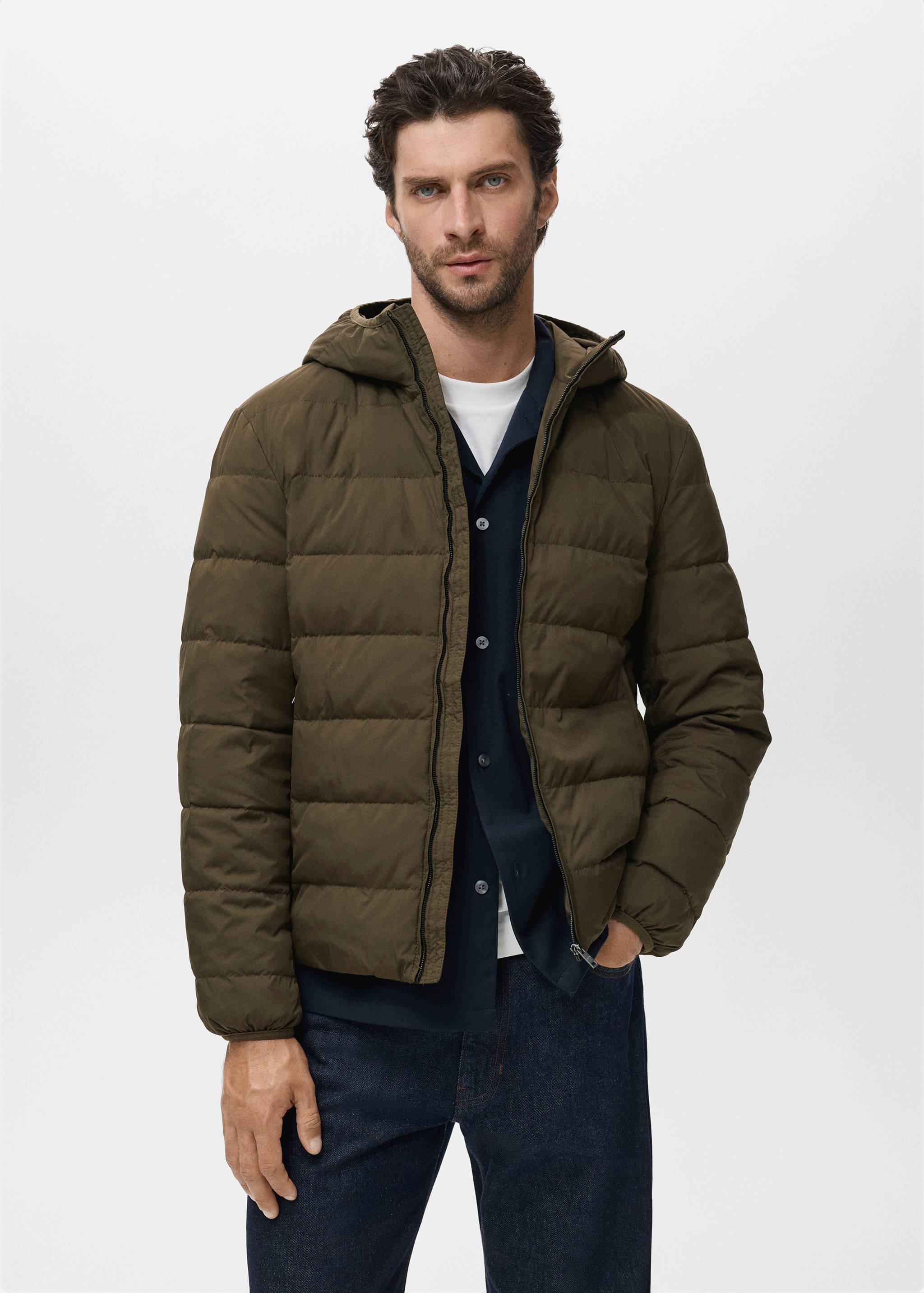 Packable down feather puffer jacket - Medium plane