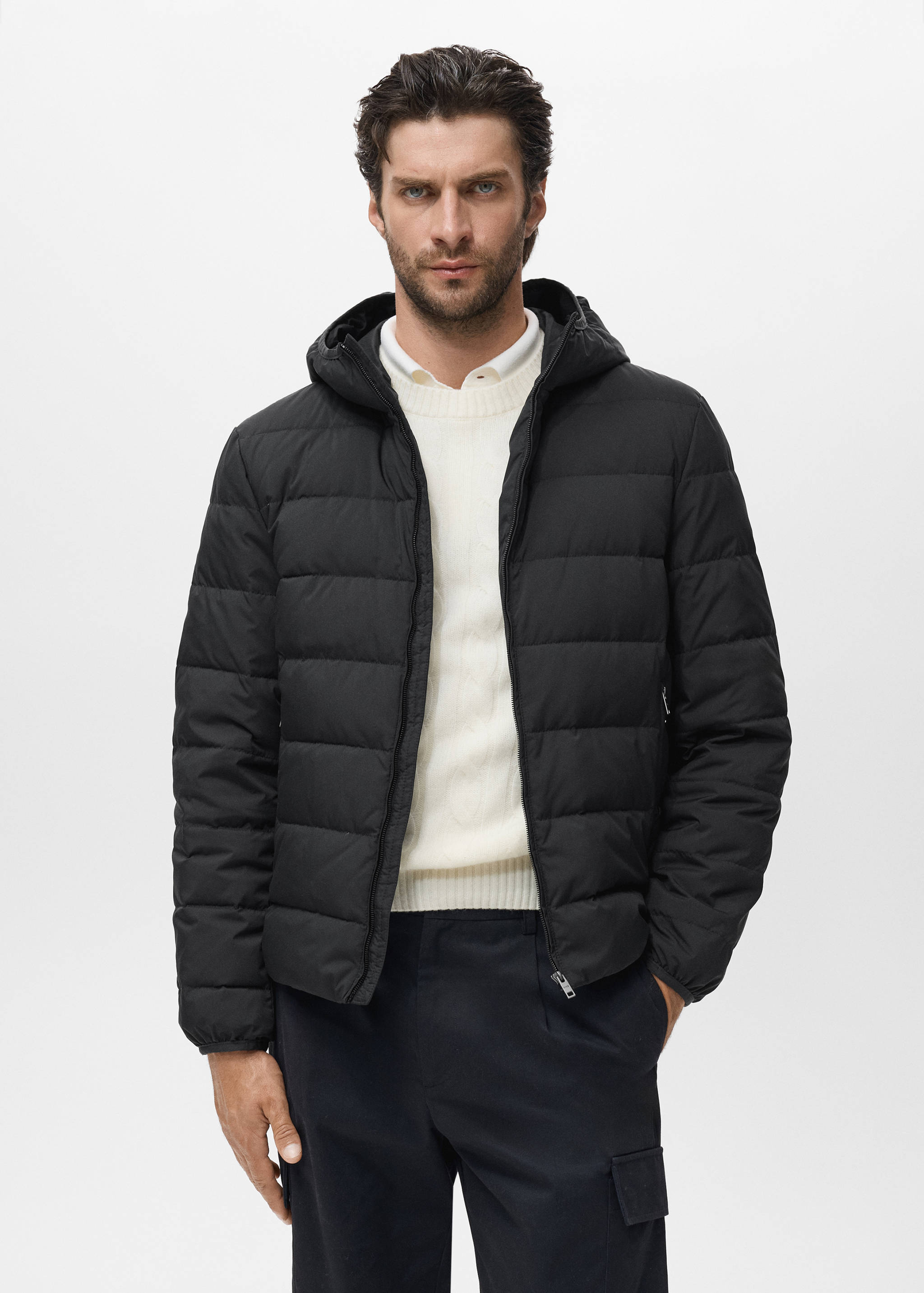 Packable down feather puffer jacket - Medium plane