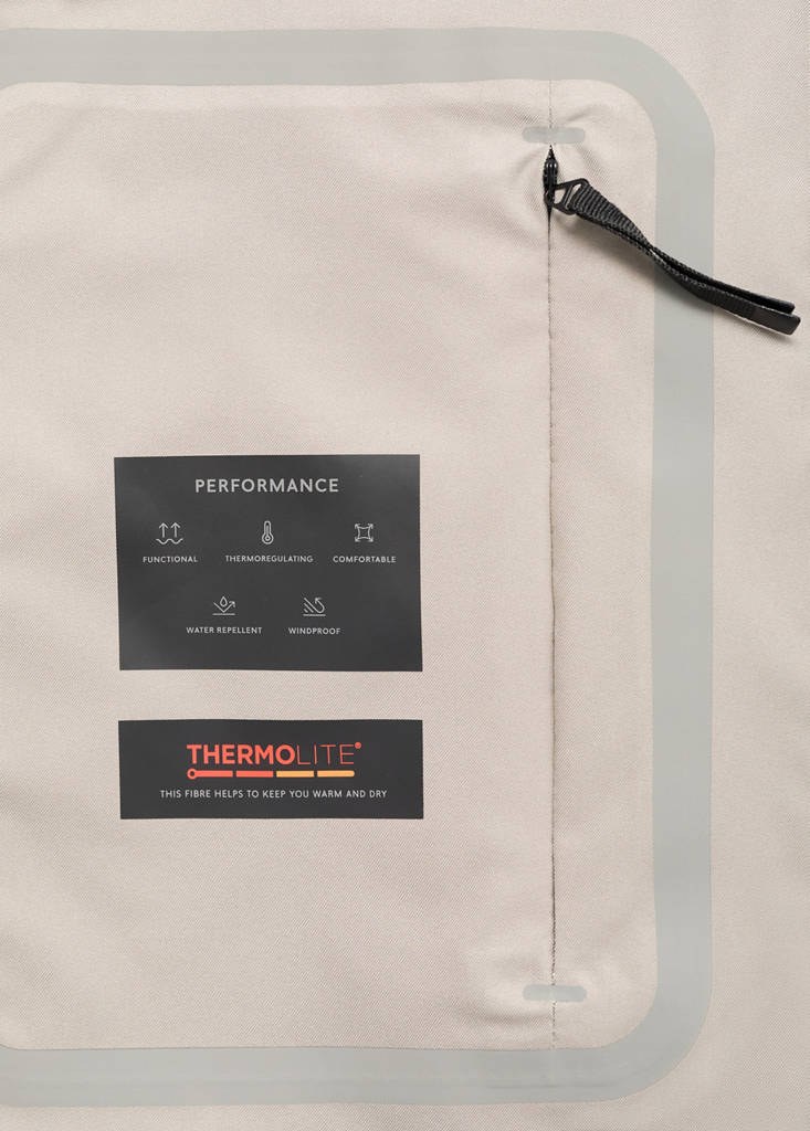 Packable water-repellent bomber jacket — Ice Grey