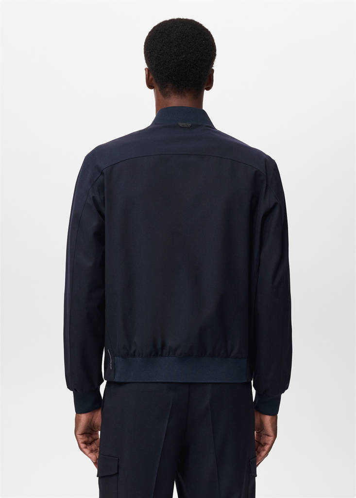 Packable water-repellent bomber jacket — Navy