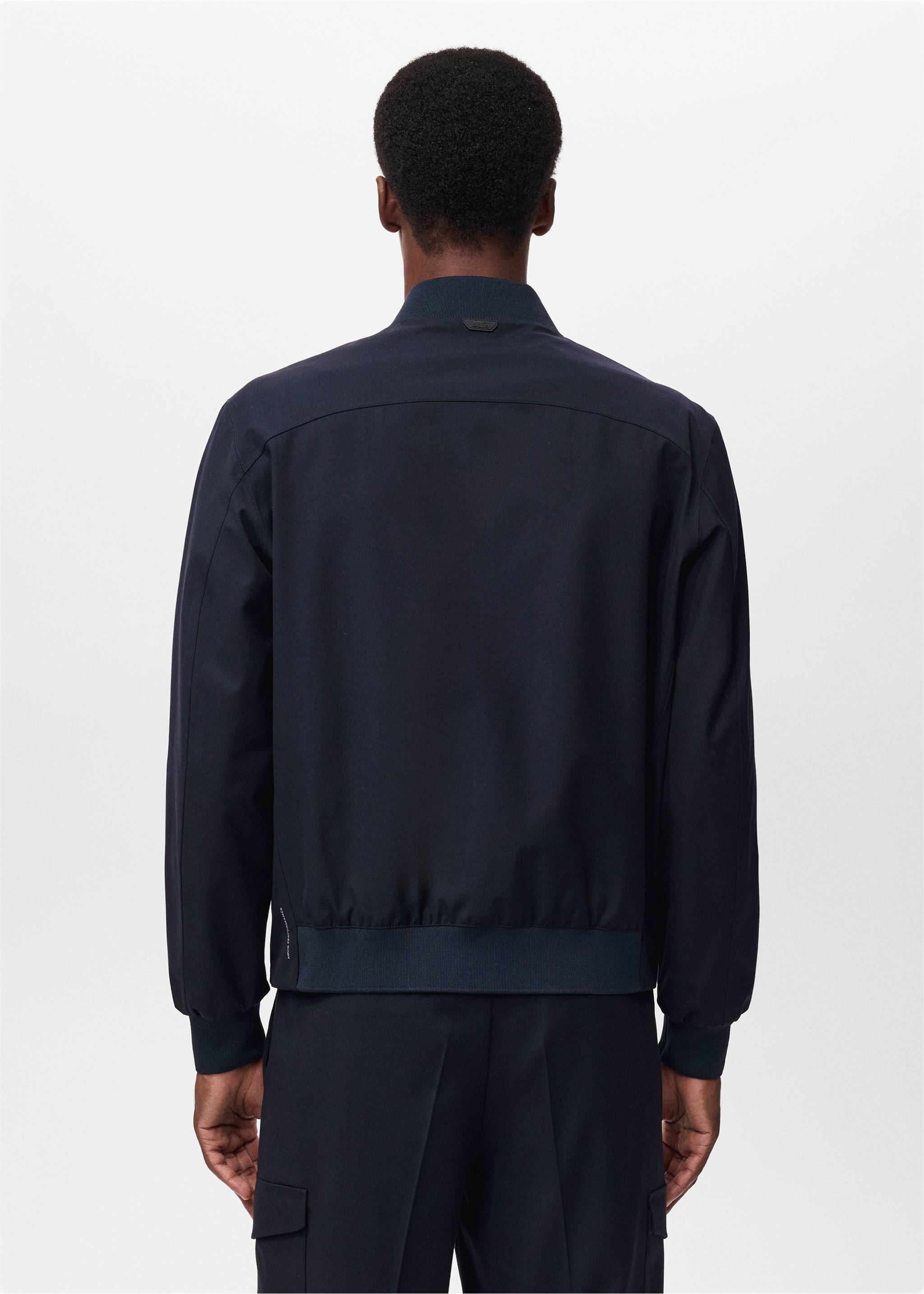 Veste bomber format compact waterproof - Verso de l’article, Bleu marine. Ref: 17005976-00.