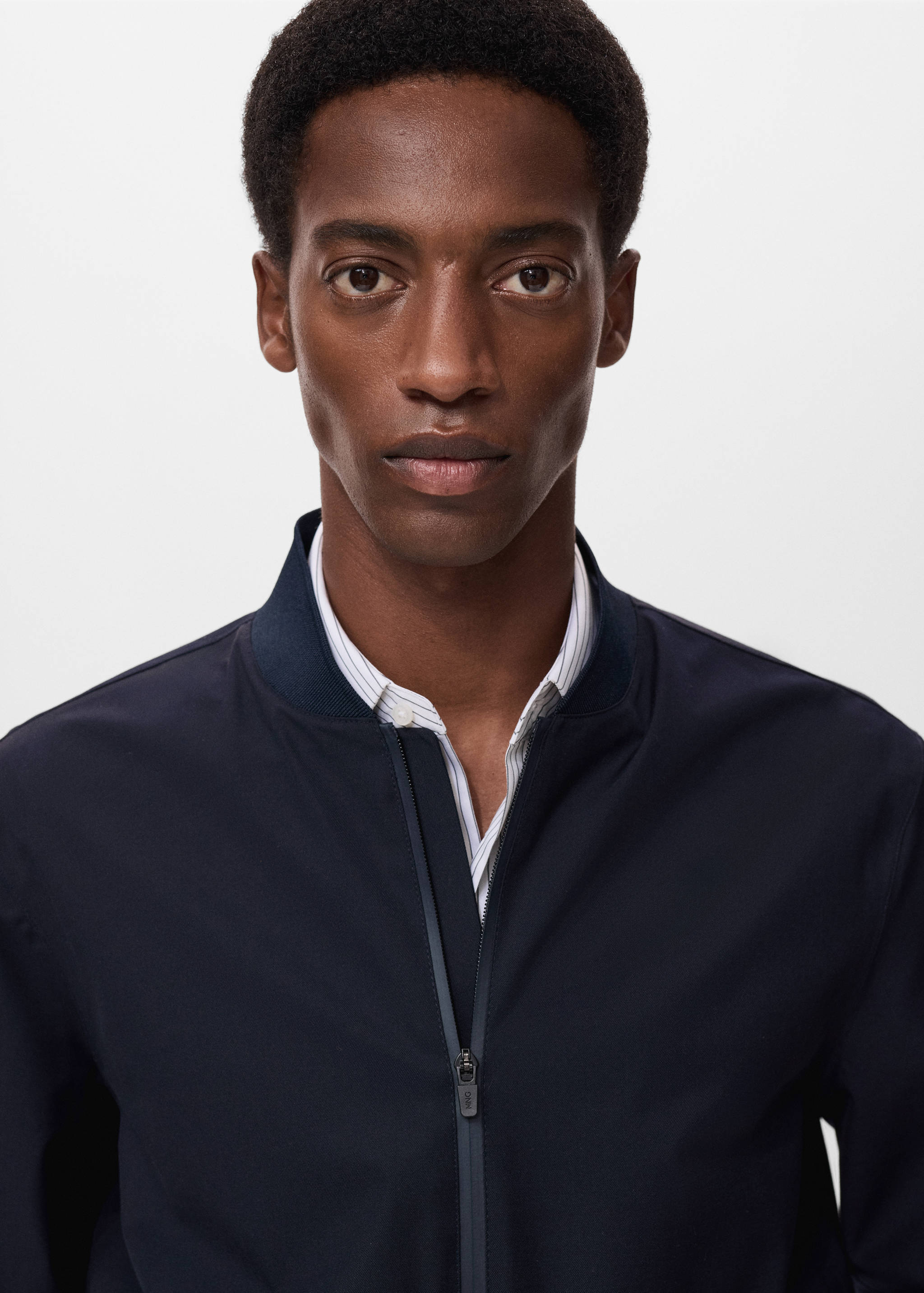 Packable water-repellent bomber jacket - Details of the article 1