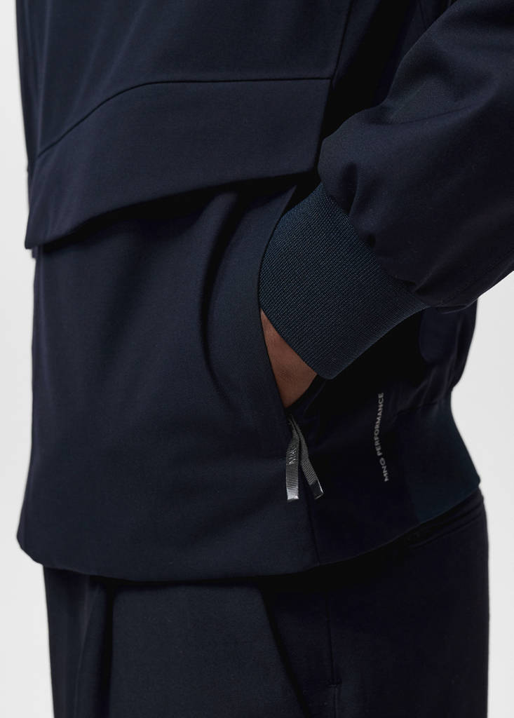 Packable water-repellent bomber jacket — Navy