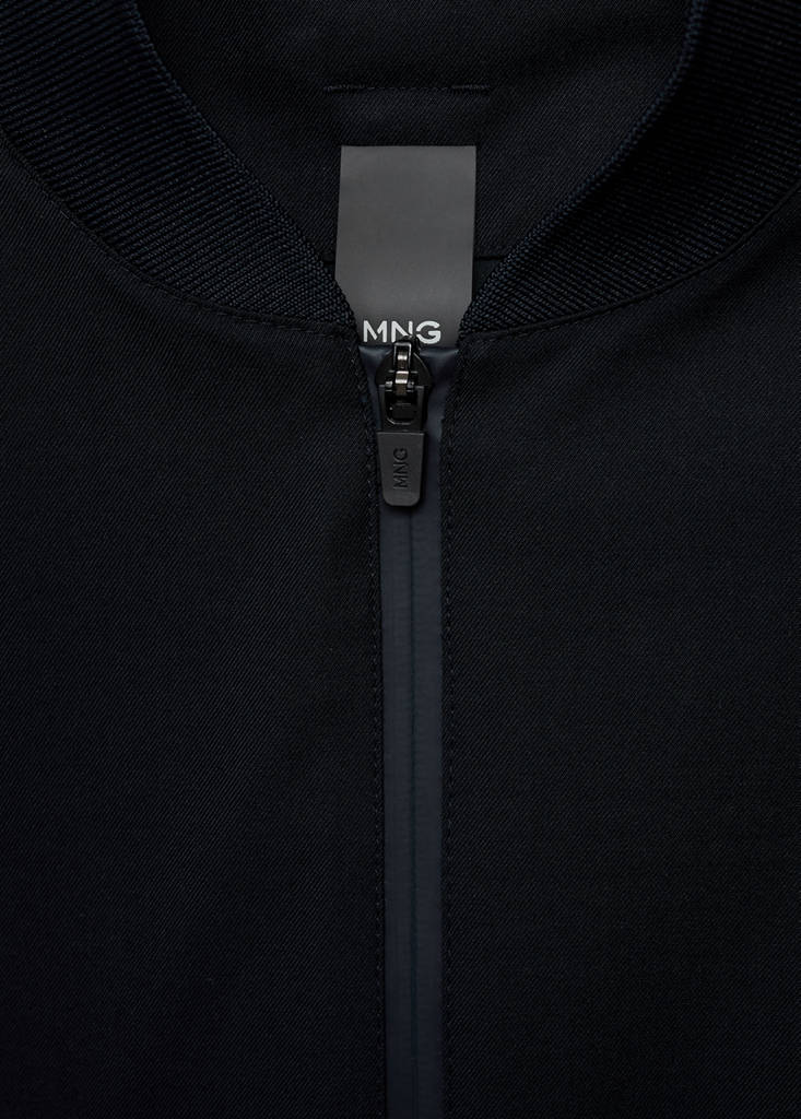 Packable water-repellent bomber jacket — Navy