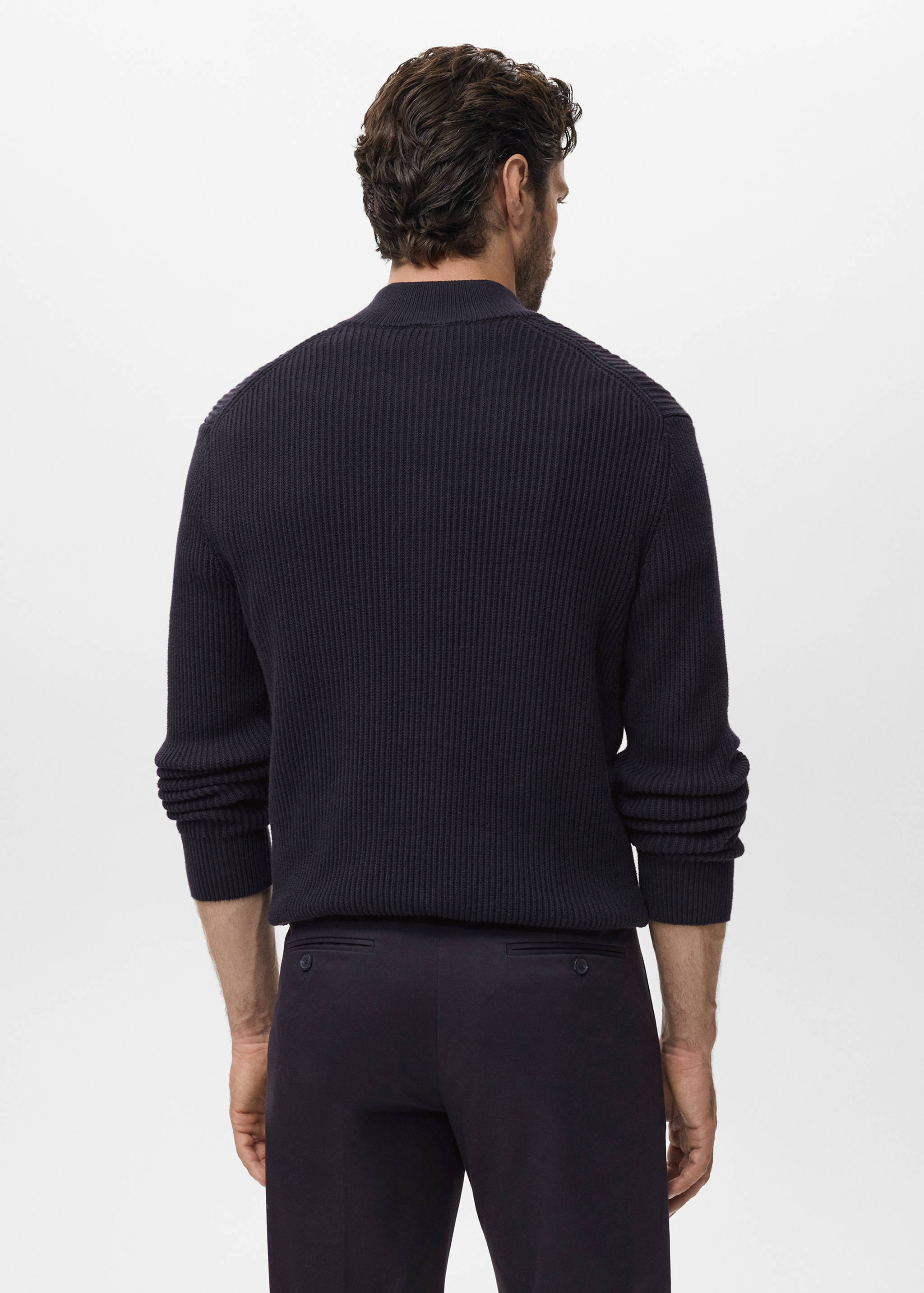 Pull 100 % coton col cheminée - Verso de l’article