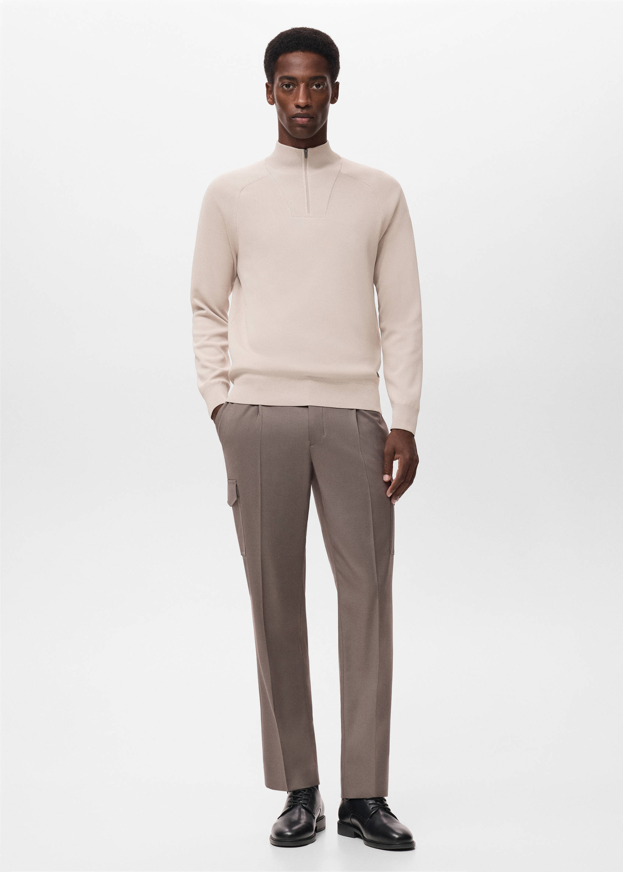 Pull-over respirant col zippé - Plan général