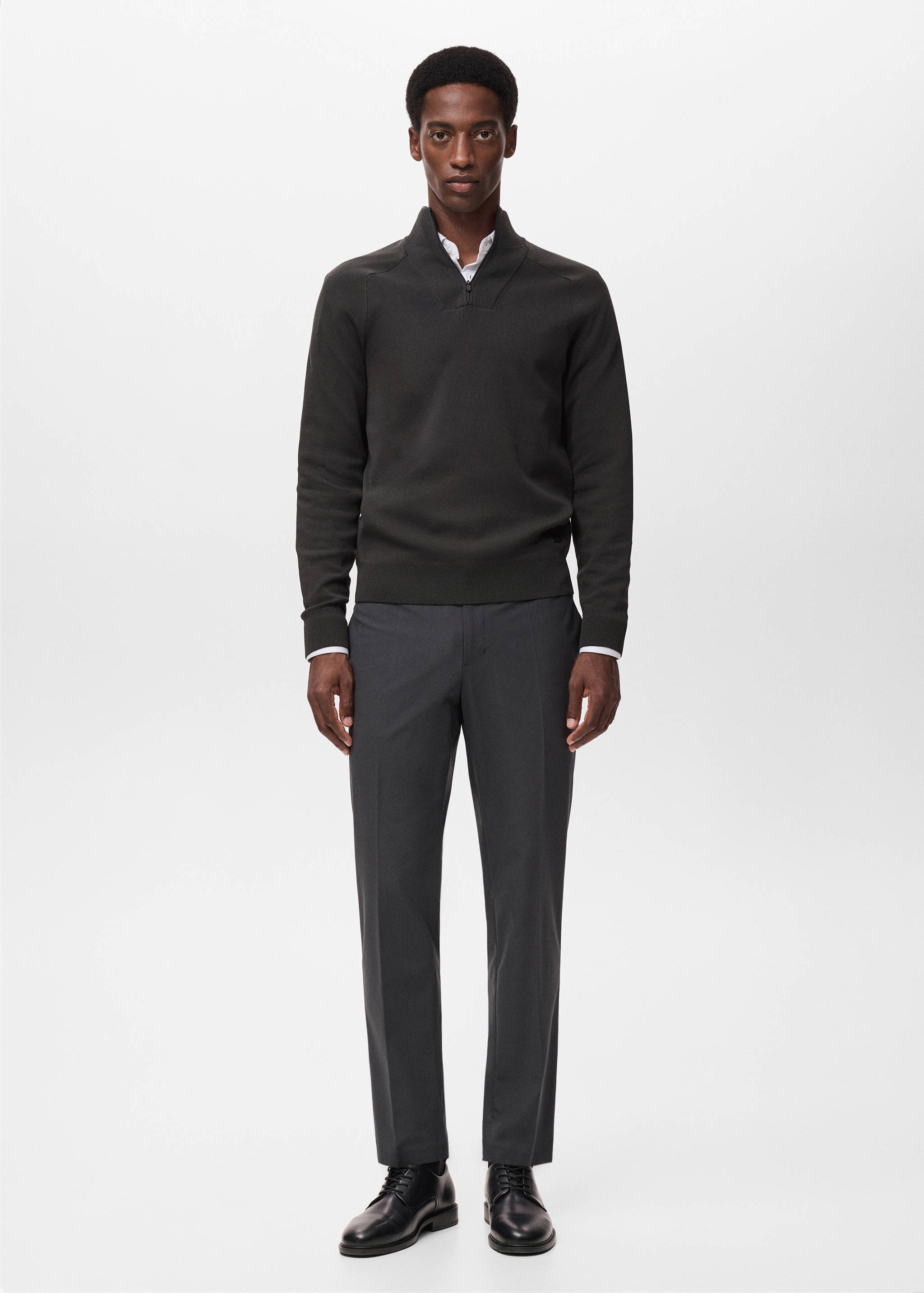 Pull-over respirant col zippé - Plan général