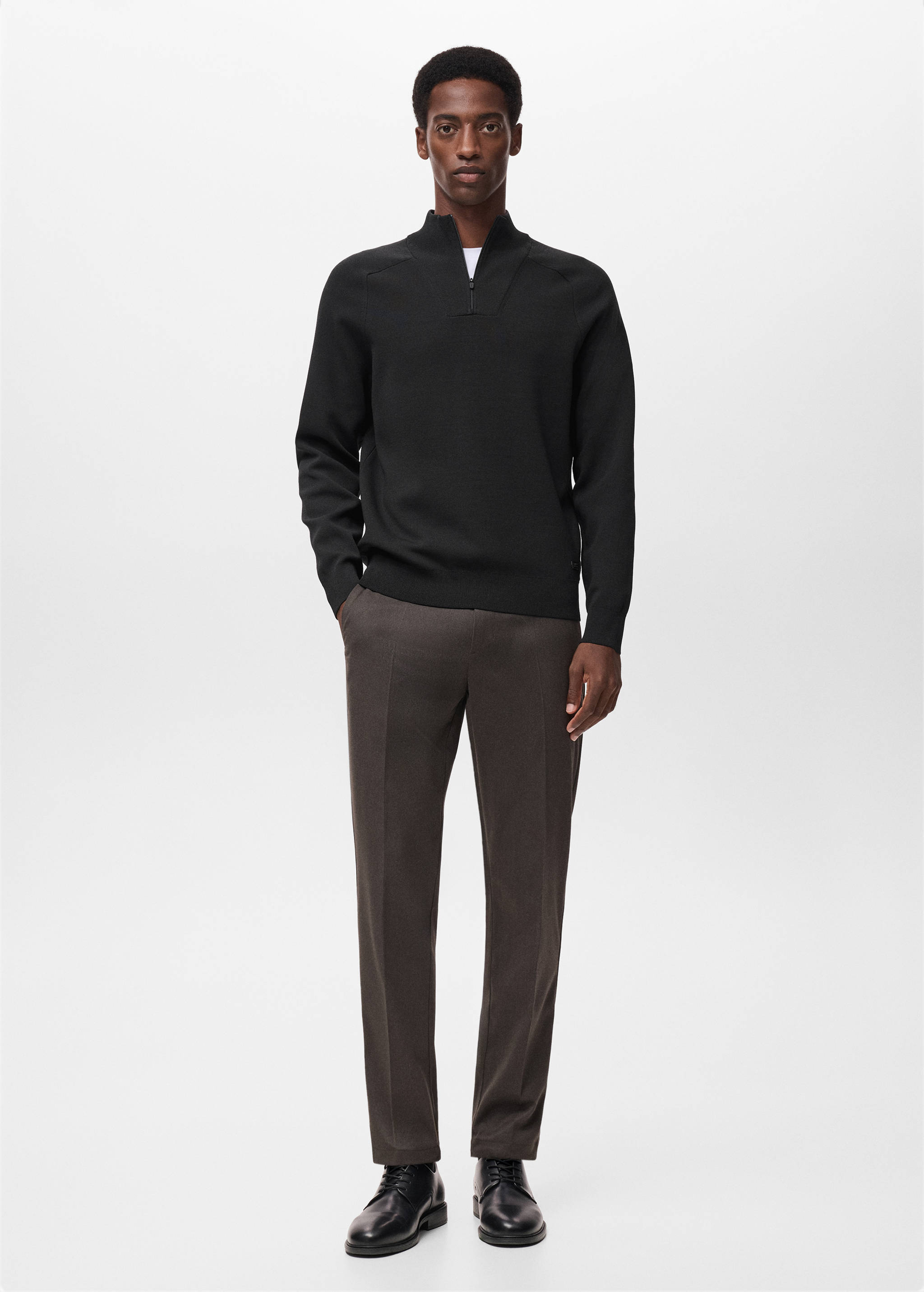 Pull-over respirant col zippé - Plan général