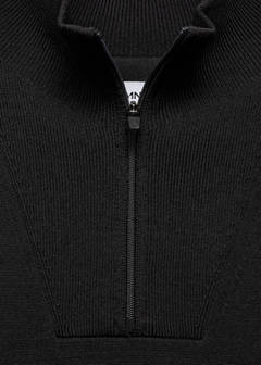 Breathable zip-neck sweater — Black 7