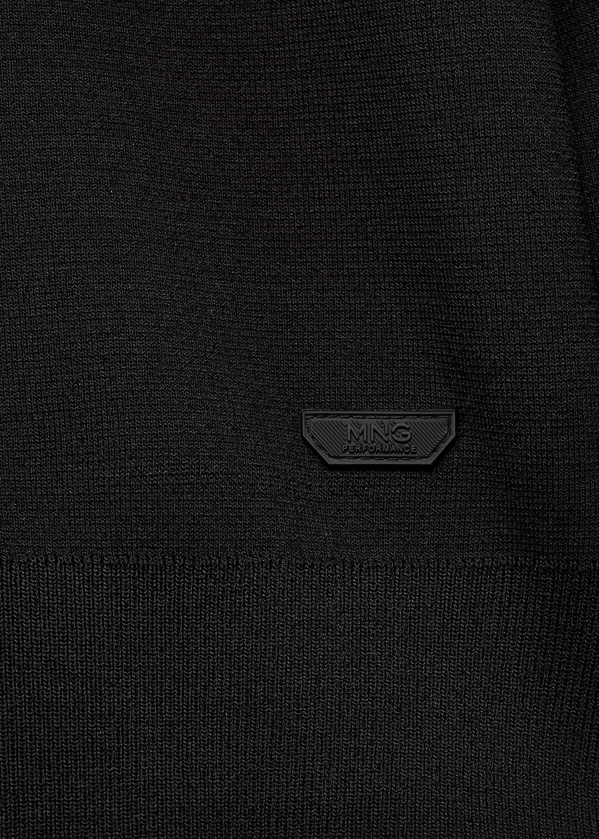Breathable zip-neck sweater — Black