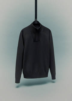 Breathable zip-neck sweater — Black 8