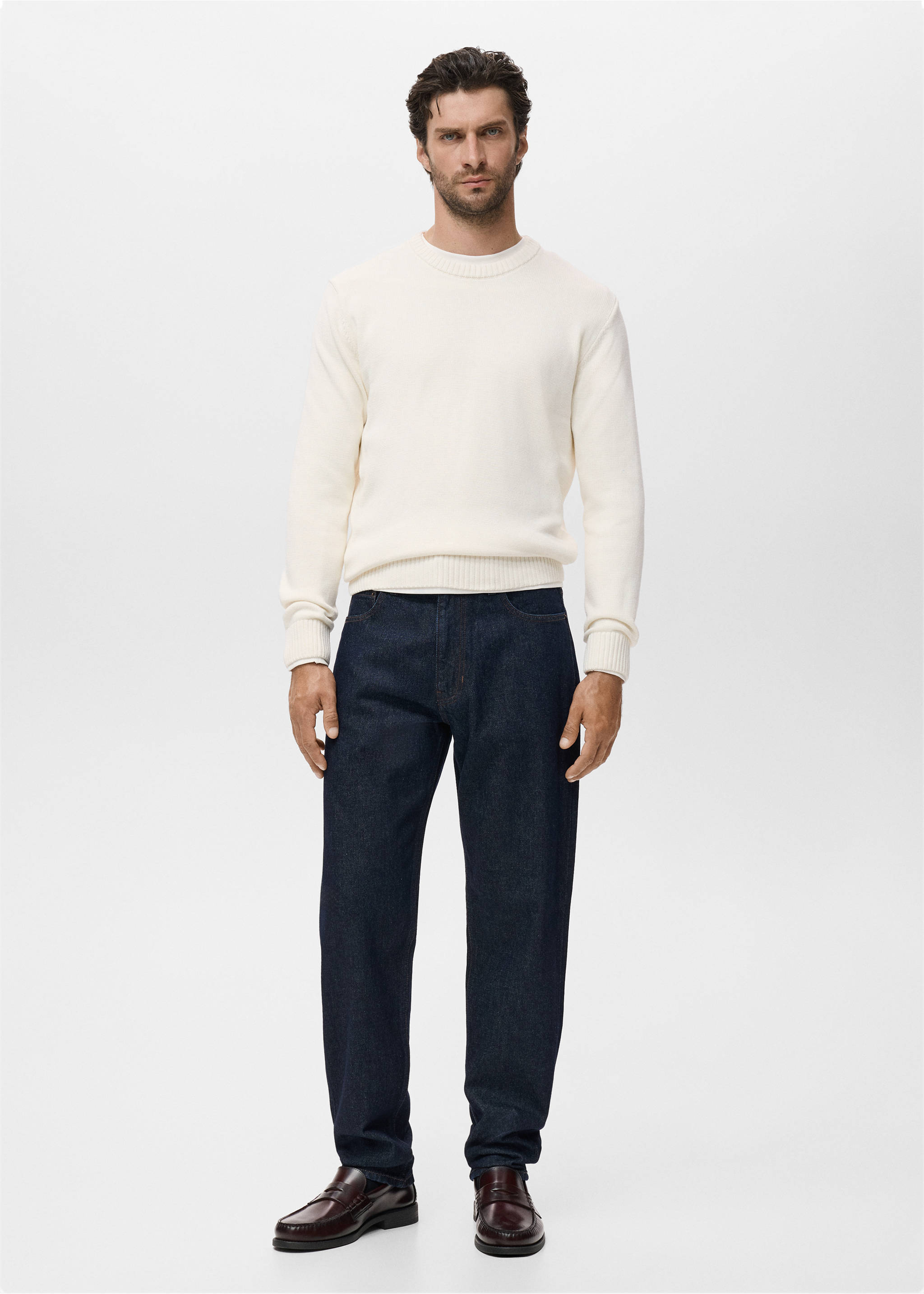 Fine-knit sweater - General plane, Off White. Ref: 17005980-00.