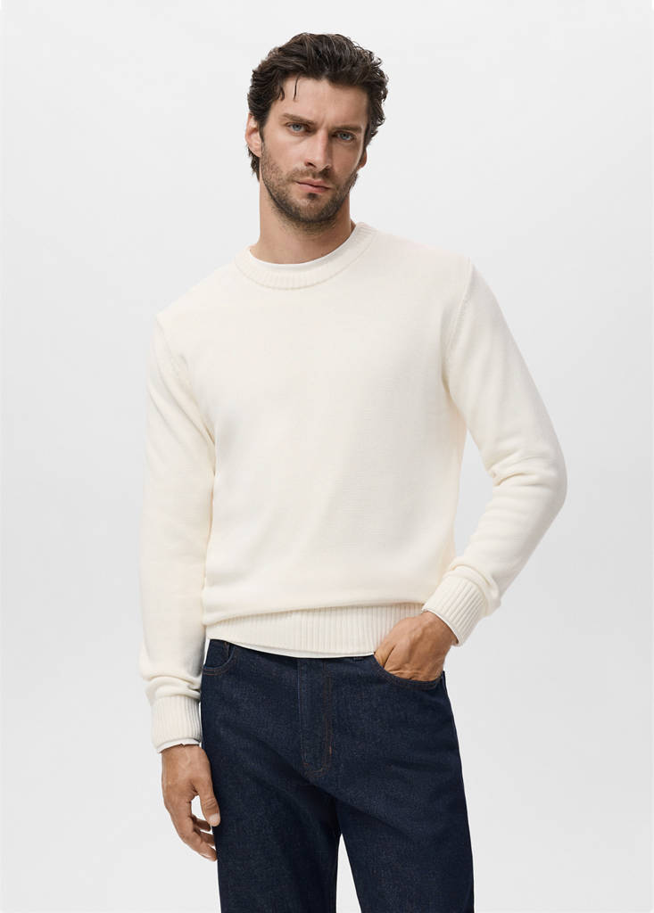 Fine-knit sweater — Off White