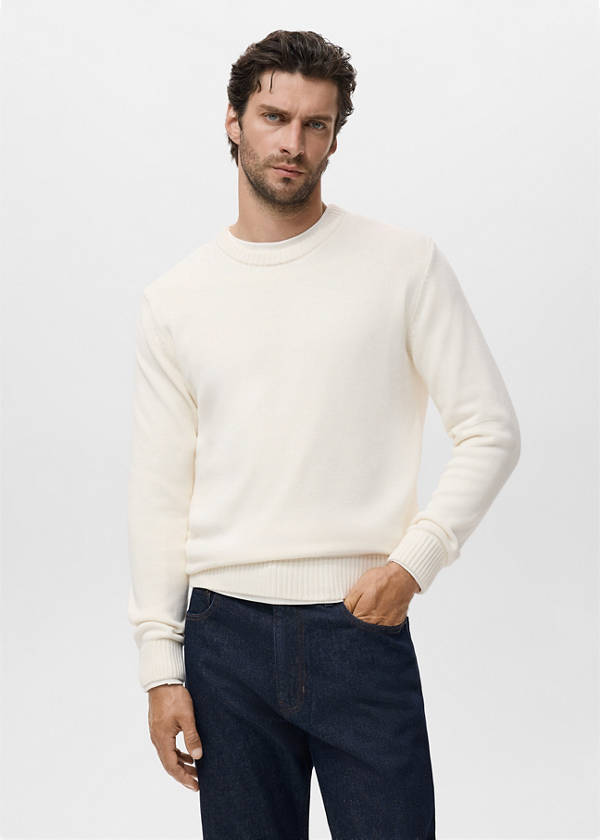 Fine-knit sweater — Off White