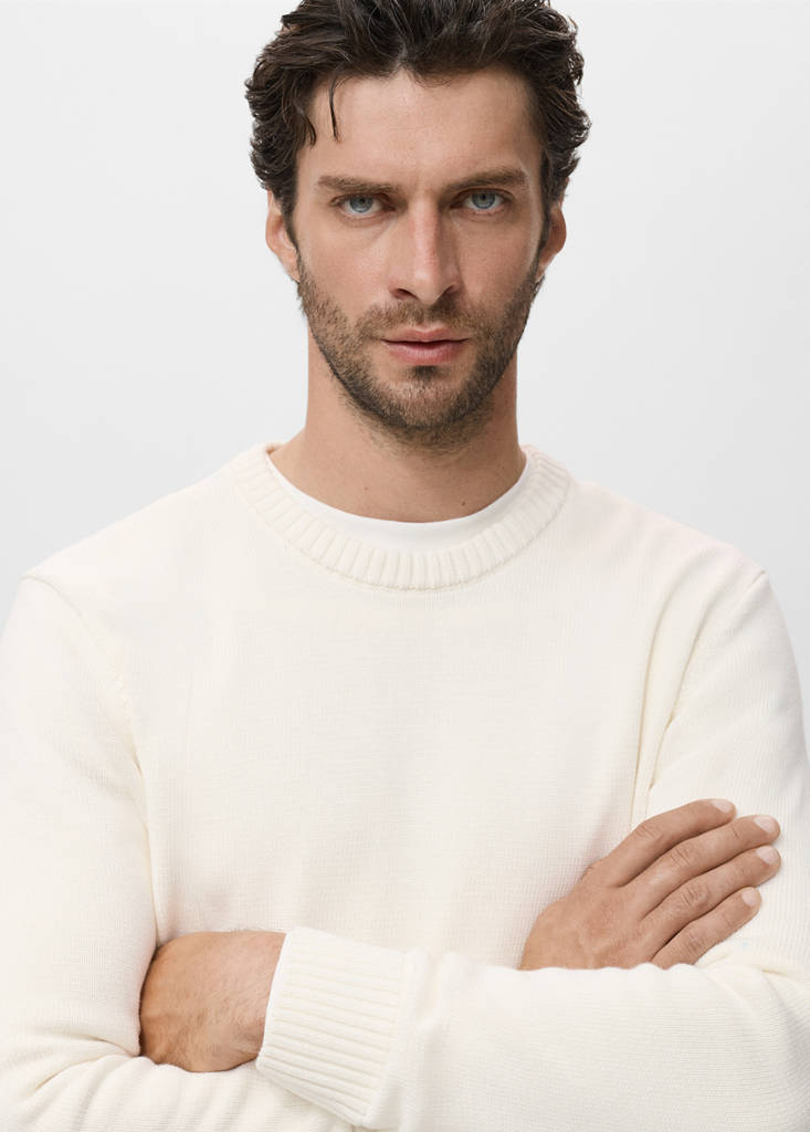 Fine-knit sweater — Off White