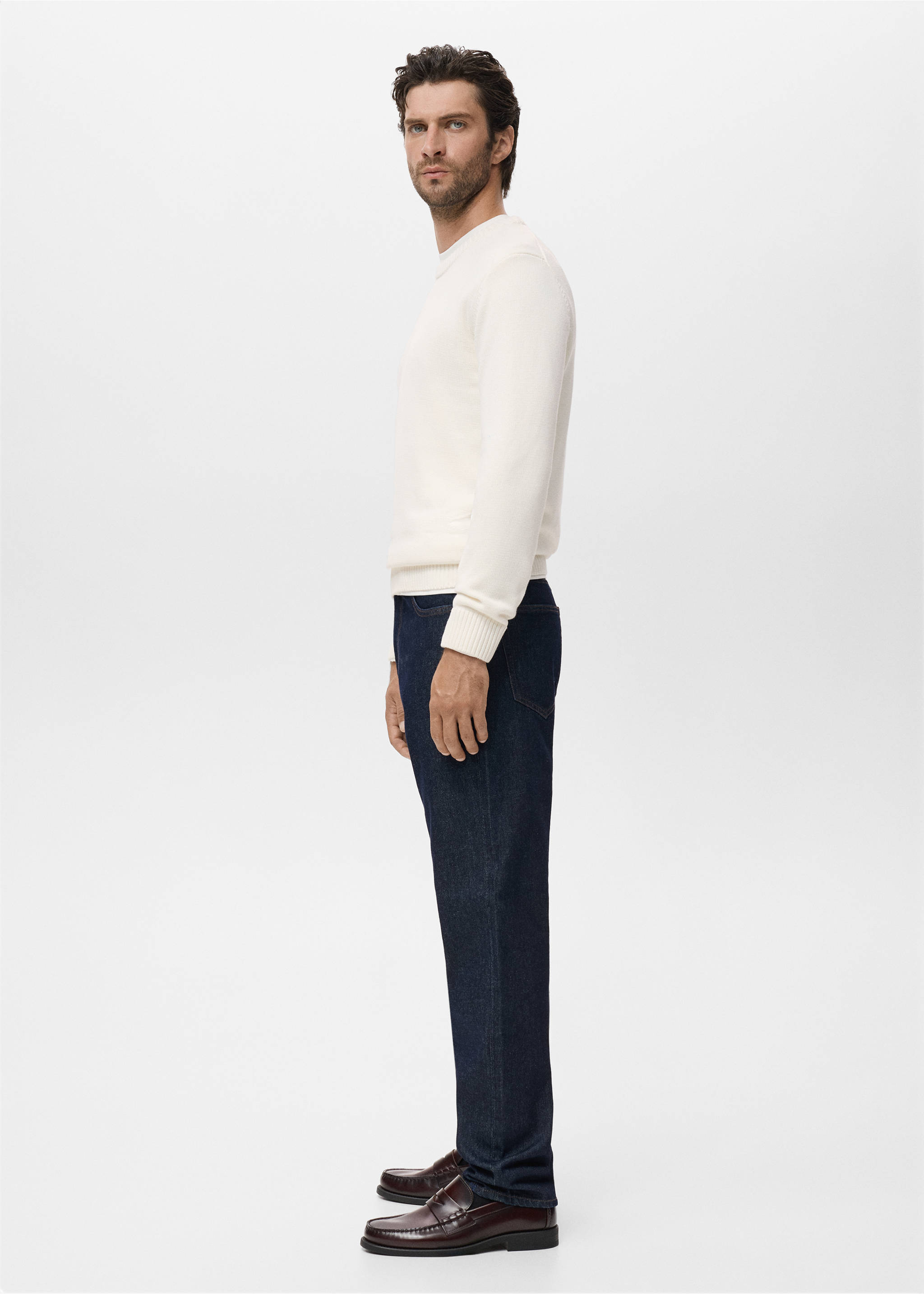 Fine-knit sweater - Details of the article 2, Off White. Ref: 17005980-00.