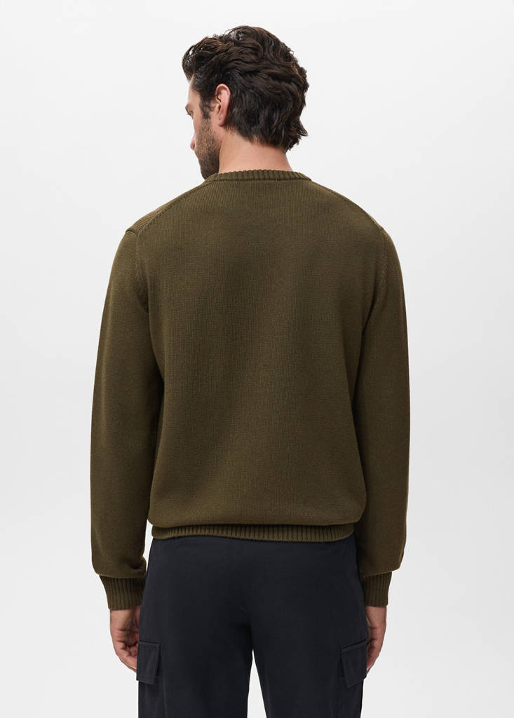 Fine-knit sweater — Olive Green