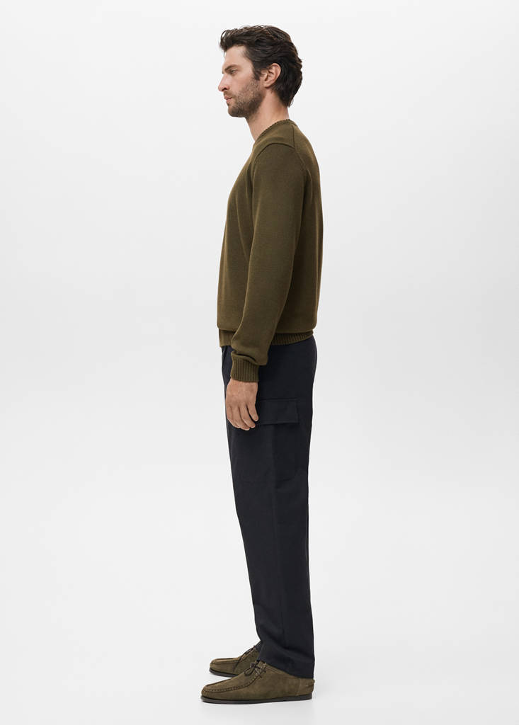 Fine-knit sweater — Olive Green