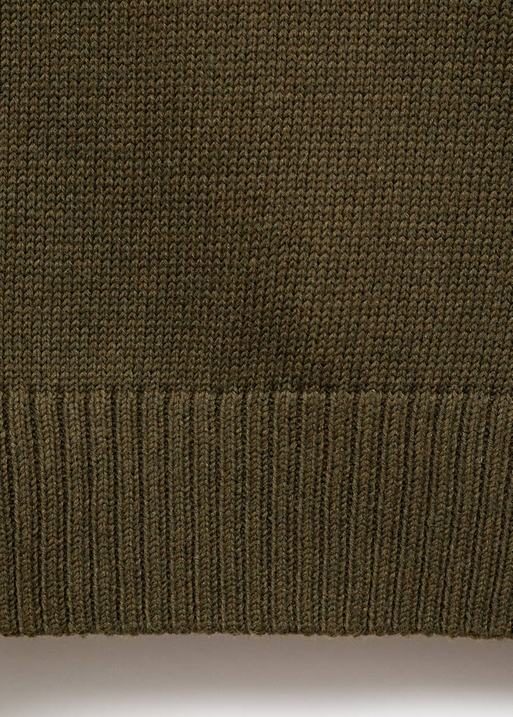 Fine-knit sweater — Olive Green