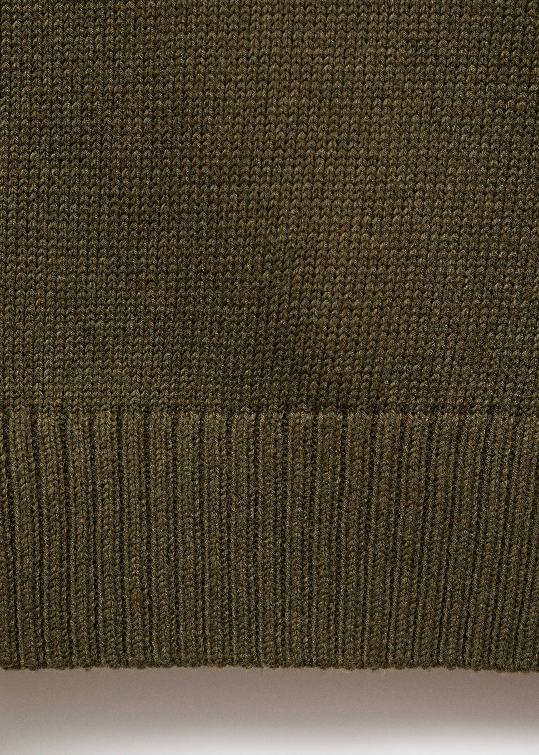 Fine-knit sweater - Details of the article 0, Olive Green. Ref: 17005980-00.