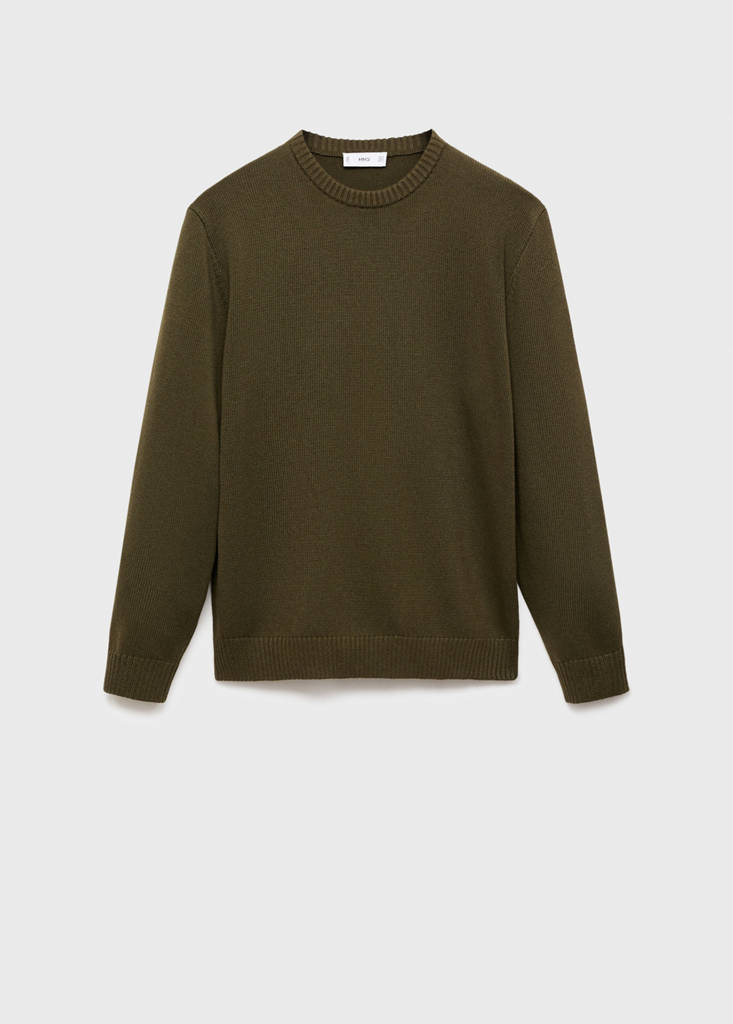 Fine-knit sweater — Olive Green