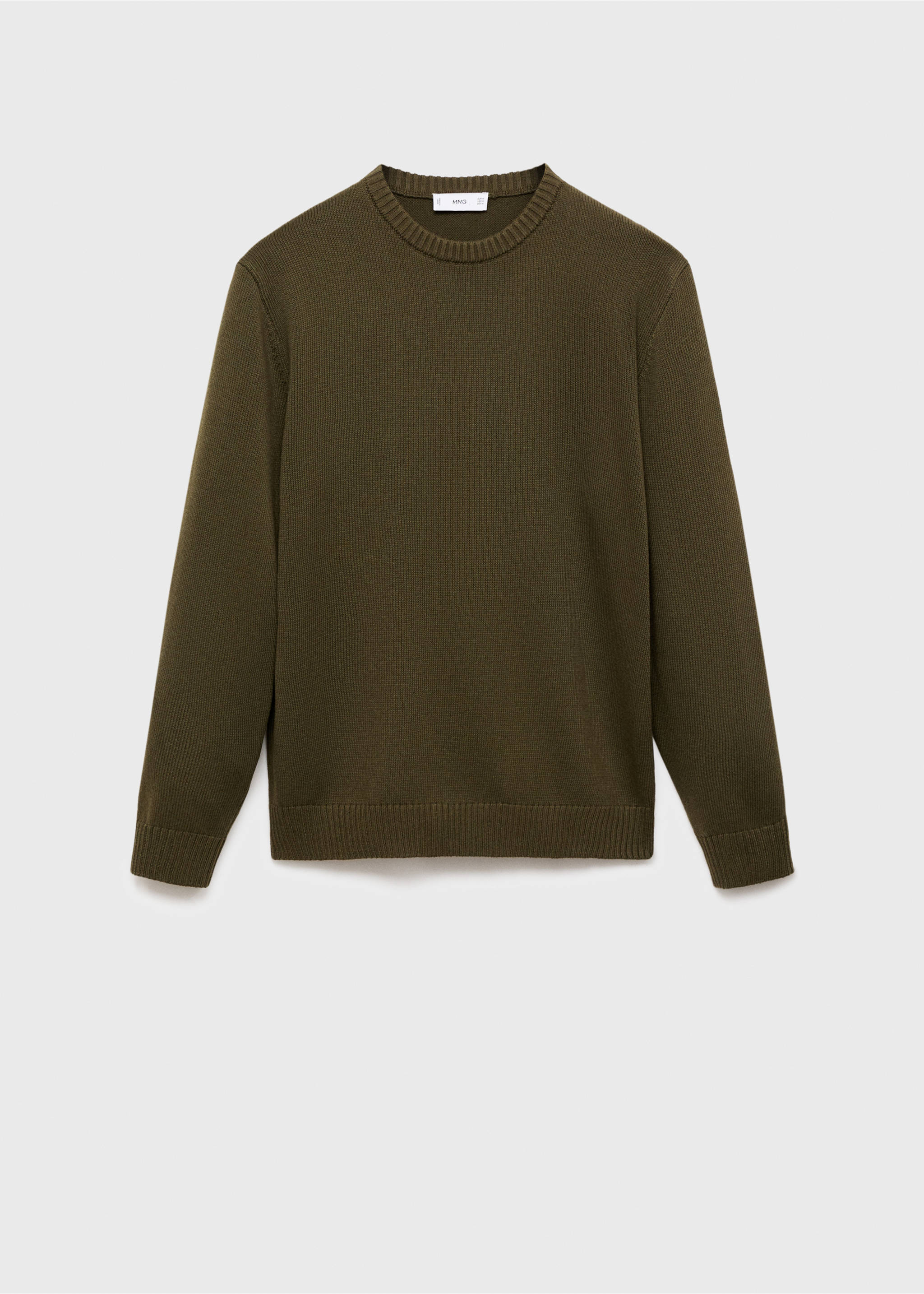 Fine-knit sweater - Article without model, Olive Green. Ref: 17005980-00.