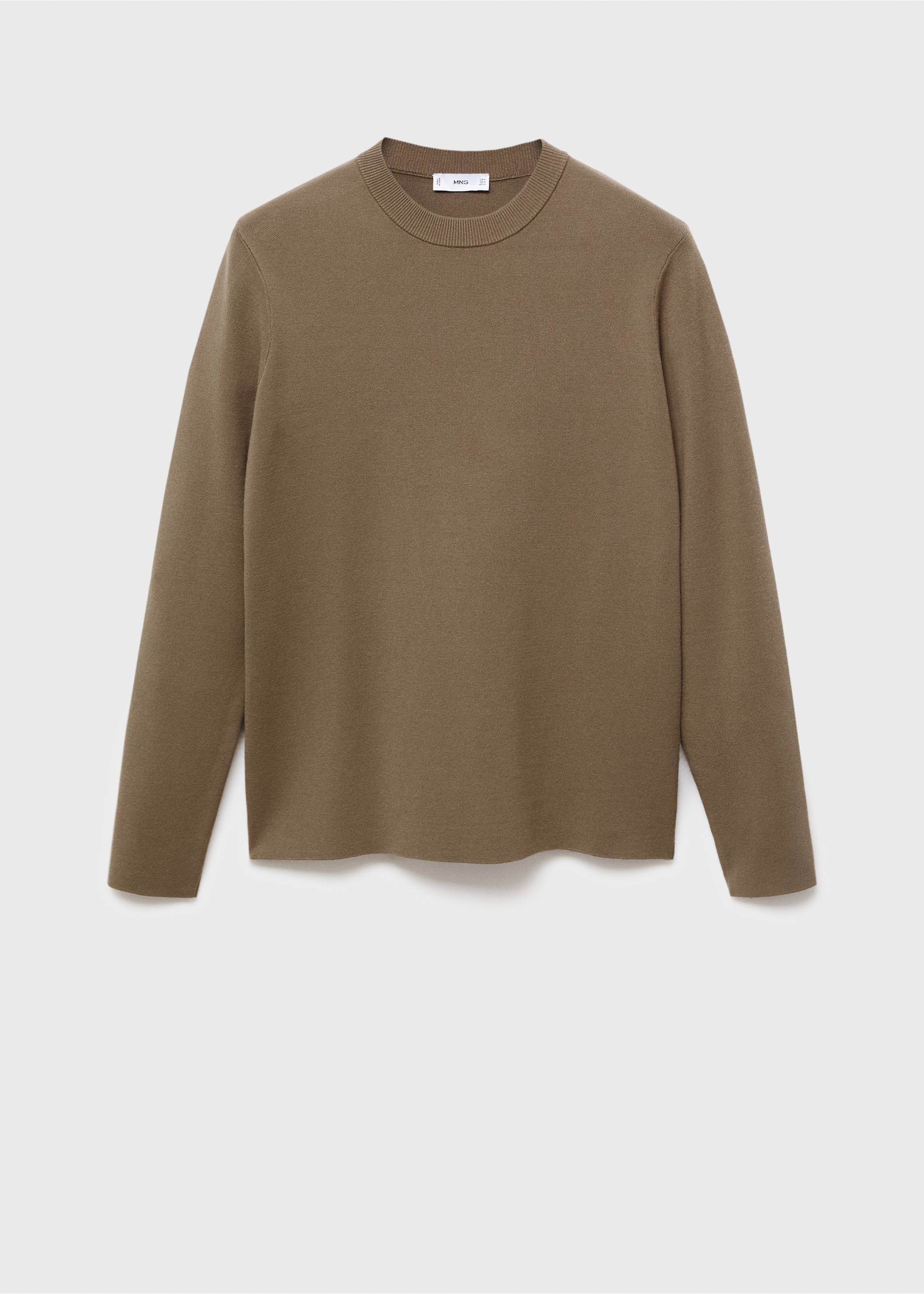 Medium-knit regular-fit sweater - Article without model, Medium Brown. Ref: 17005981-00.