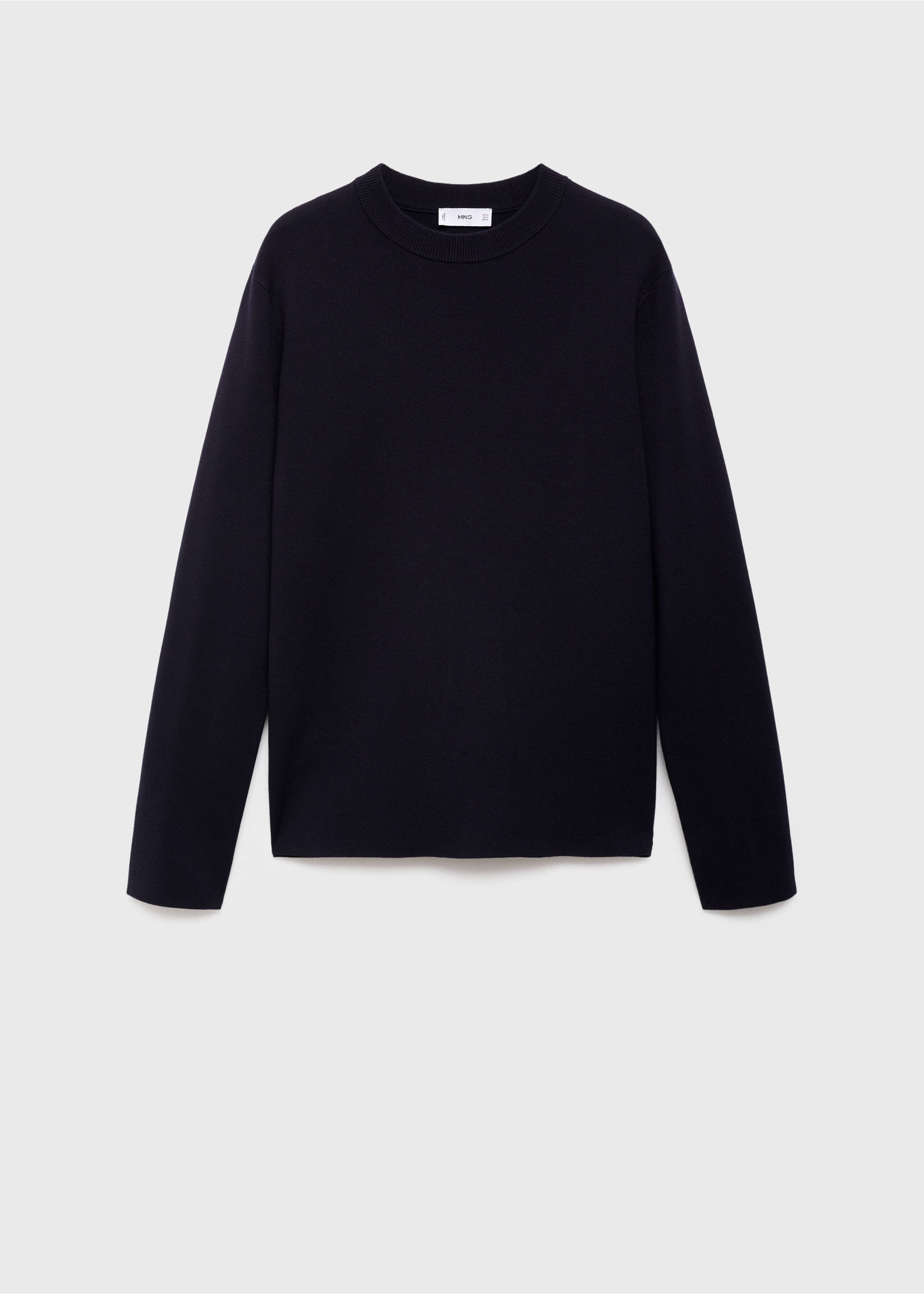 Medium-knit regular-fit sweater - Article without model, Navy. Ref: 17005981-00.