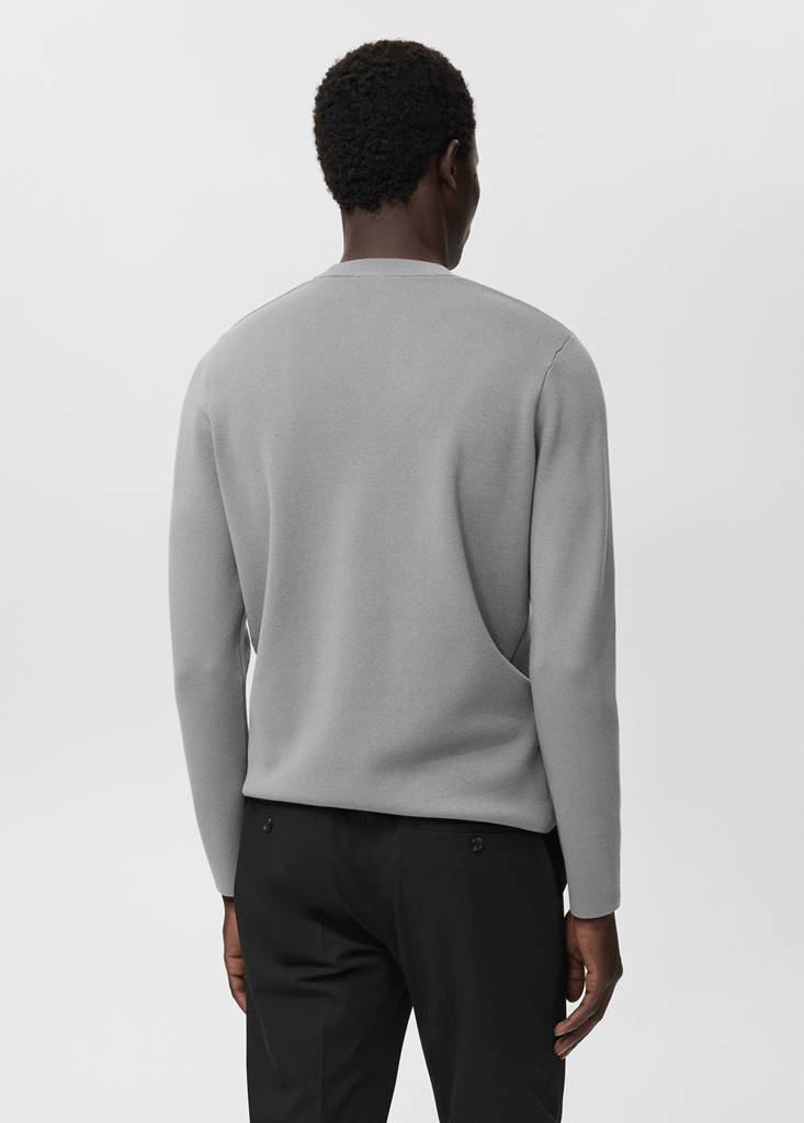 Medium-knit regular-fit sweater — Grey