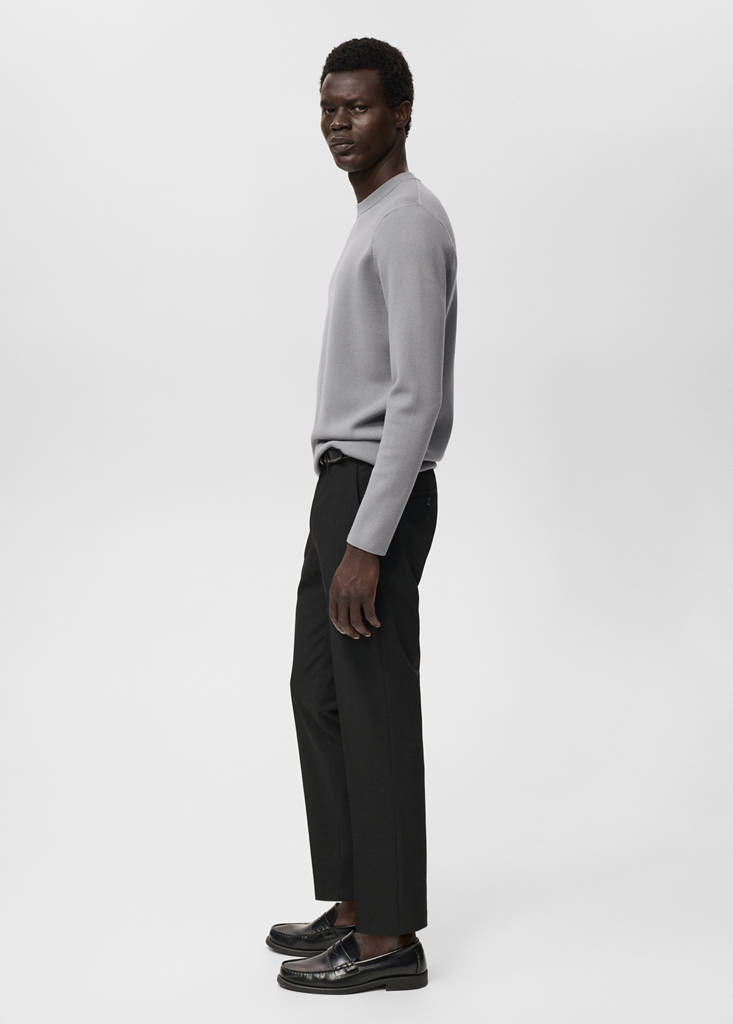 Medium-knit regular-fit sweater — Grey