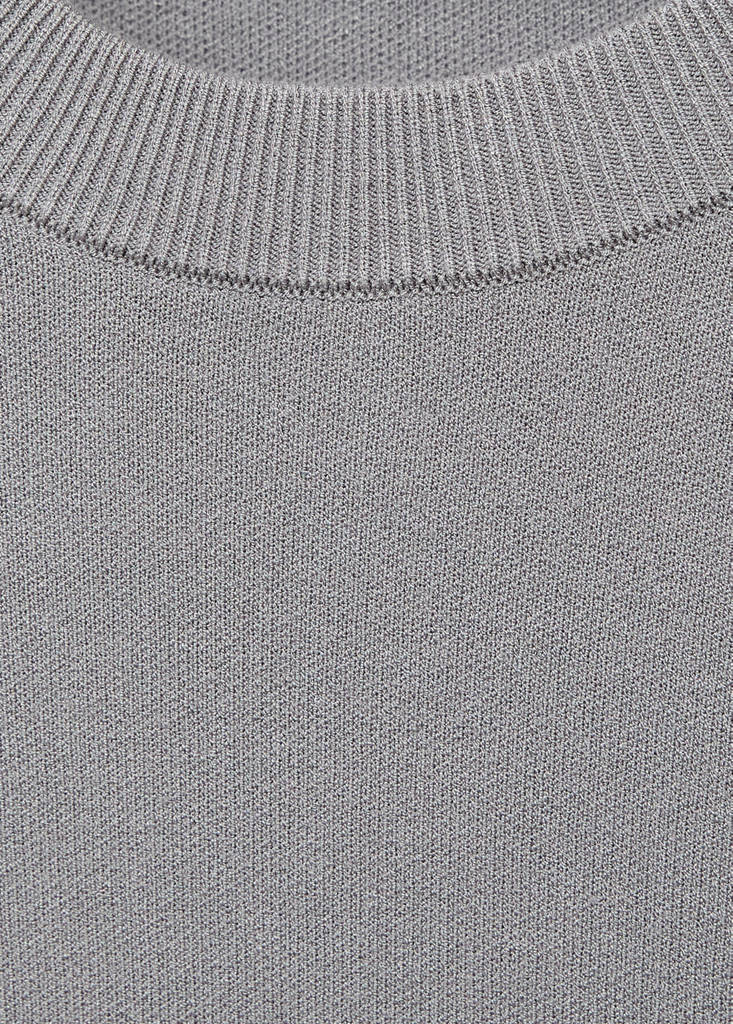 Medium-knit regular-fit sweater — Grey