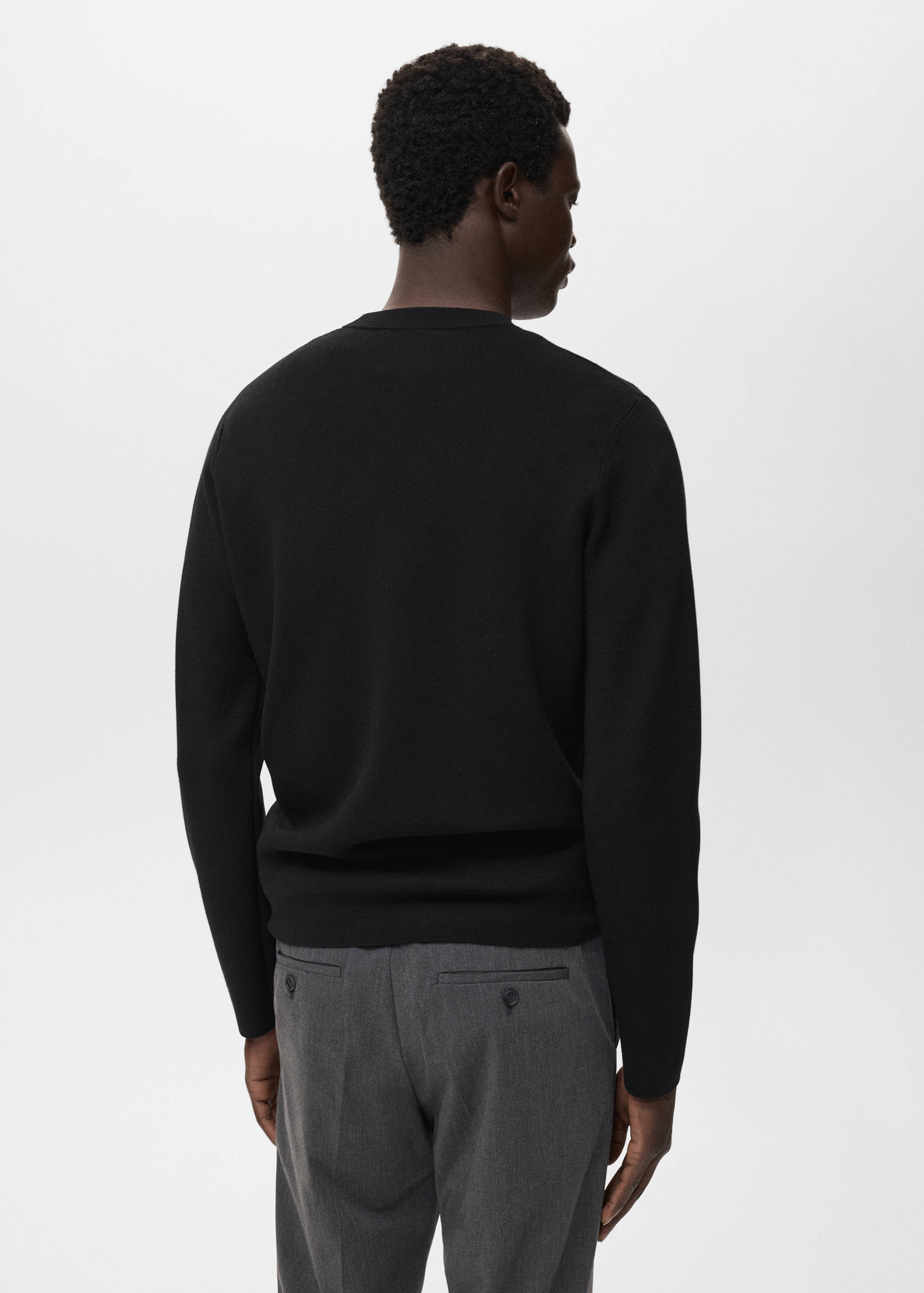 Medium-knit regular-fit sweater - Reverse of the article