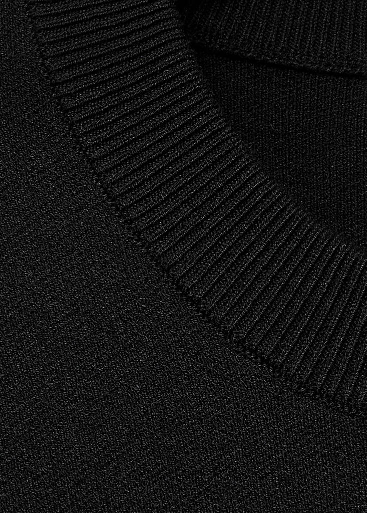 Medium-knit regular-fit sweater — Black