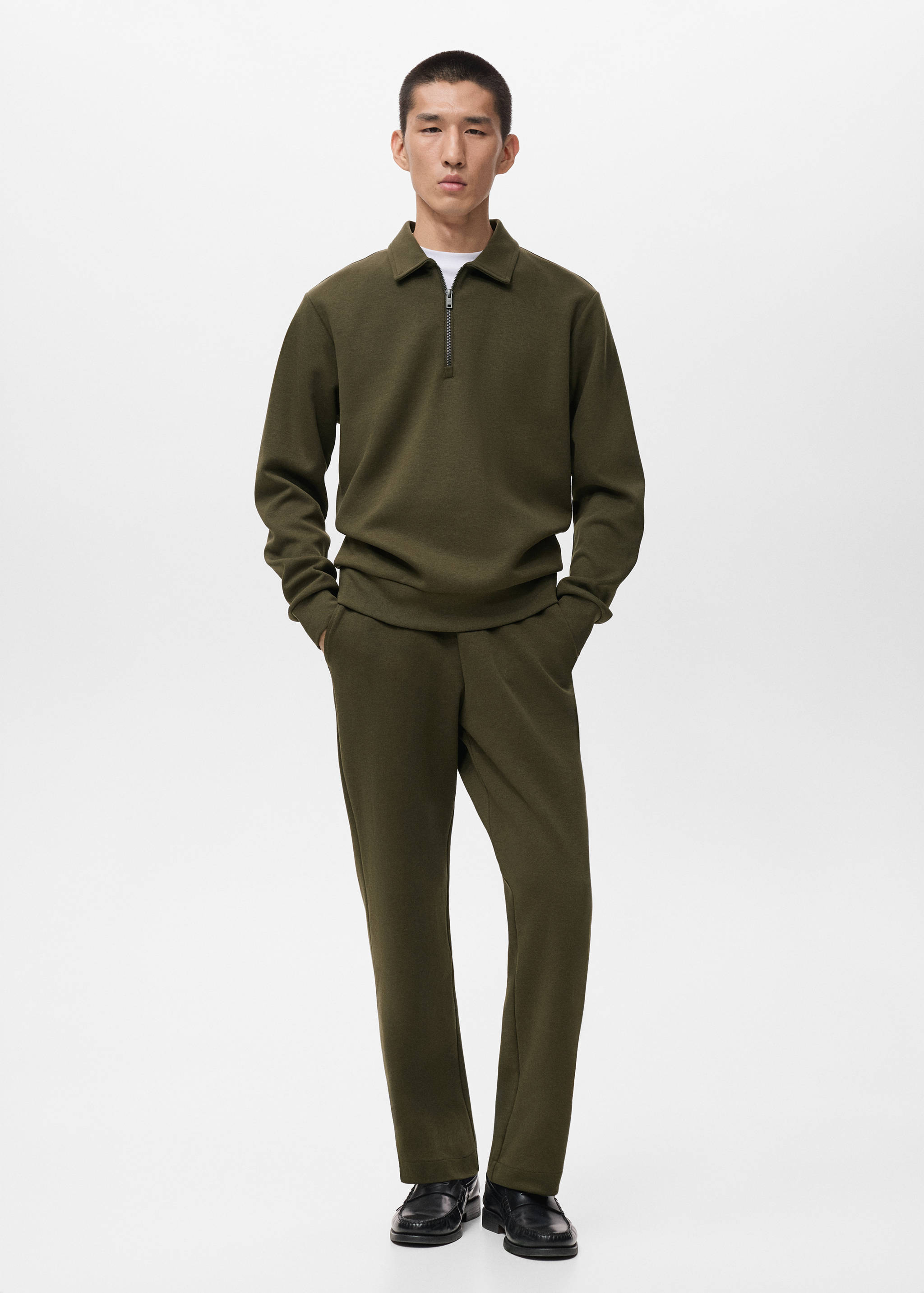 Regular-fit zip-neck sweatshirt - General plane