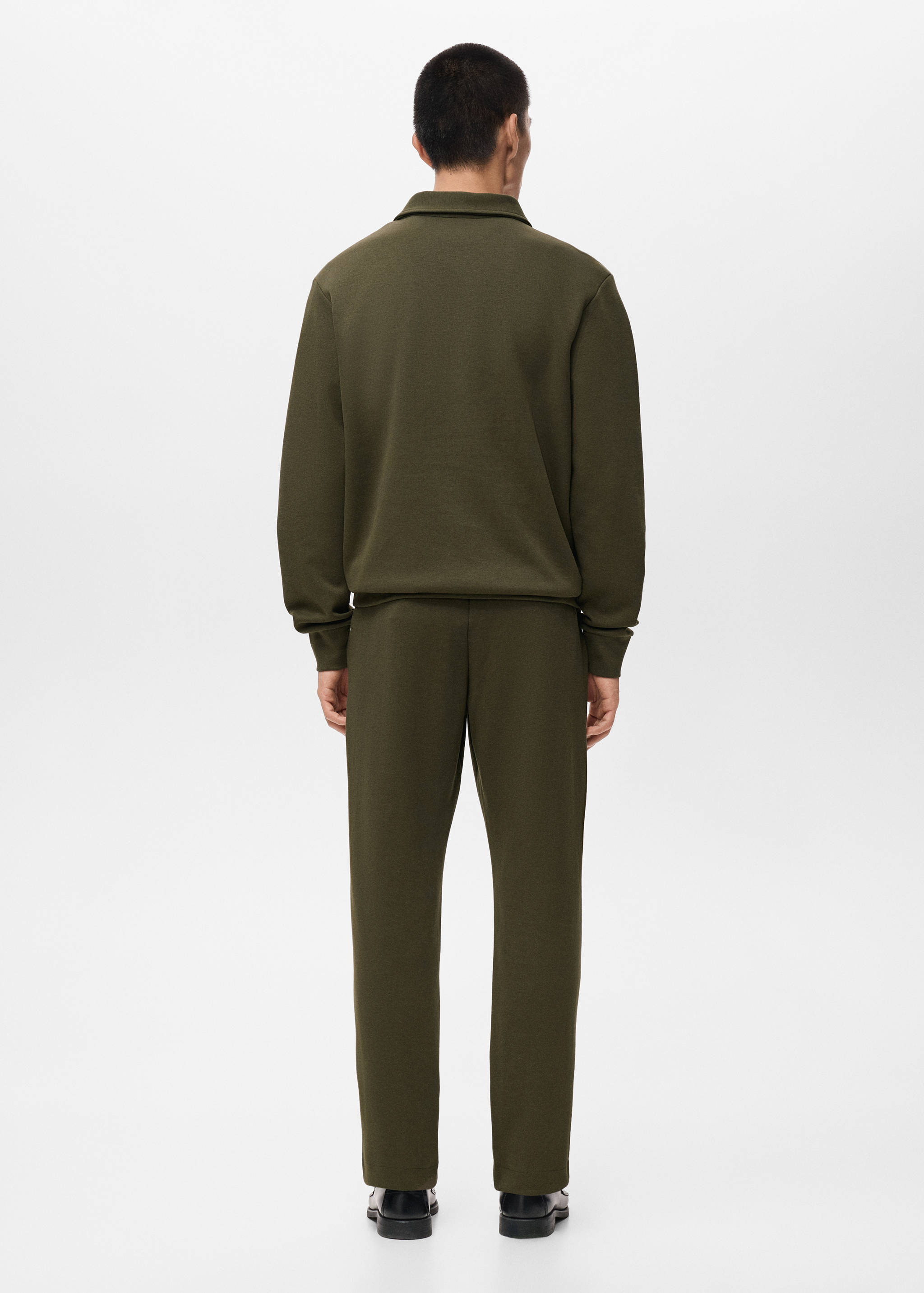 Regular-fit zip-neck sweatshirt - Reverse of the article