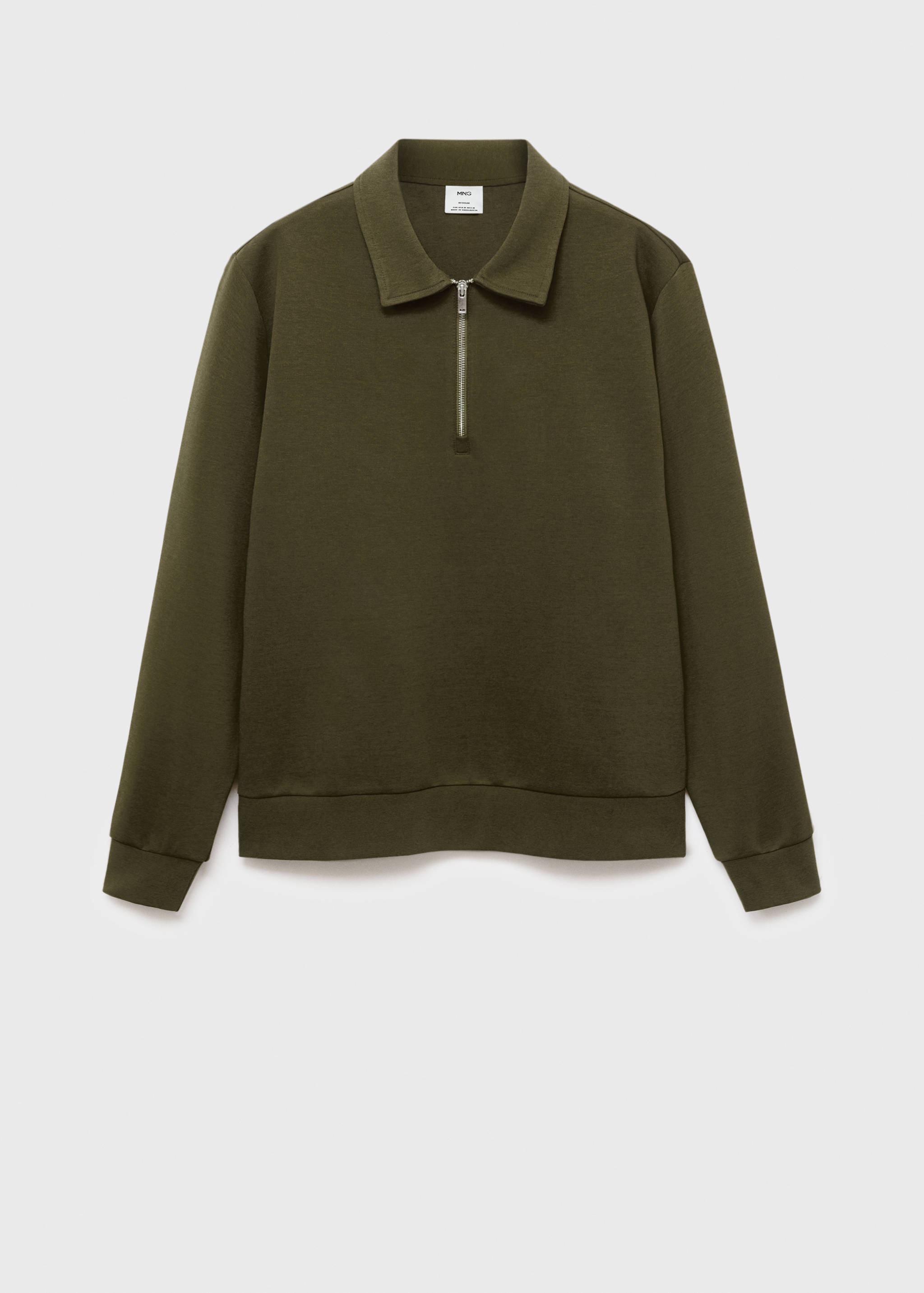 Regular-fit zip-neck sweatshirt - Article without model