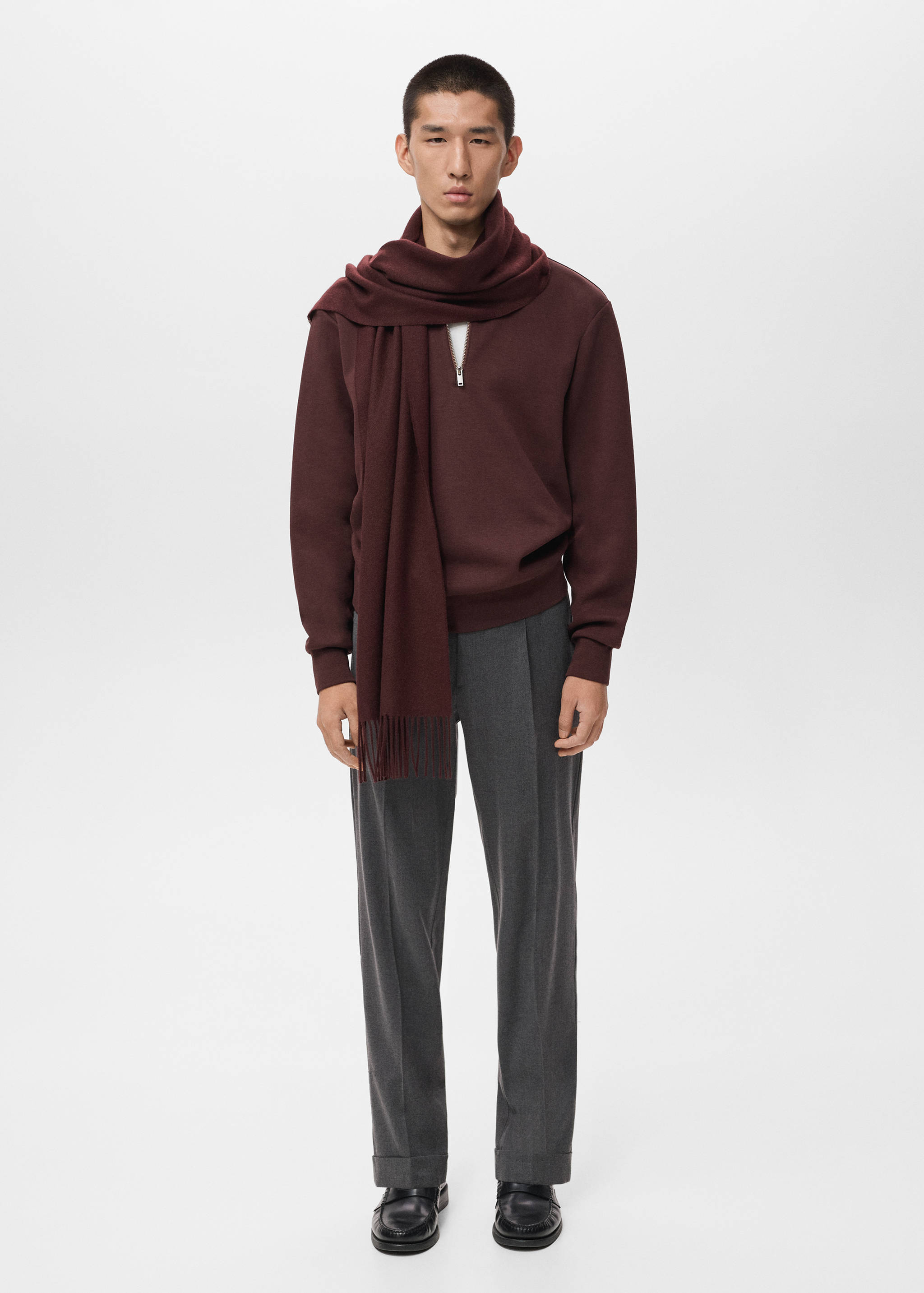 Regular-fit zip-neck sweatshirt - General plane