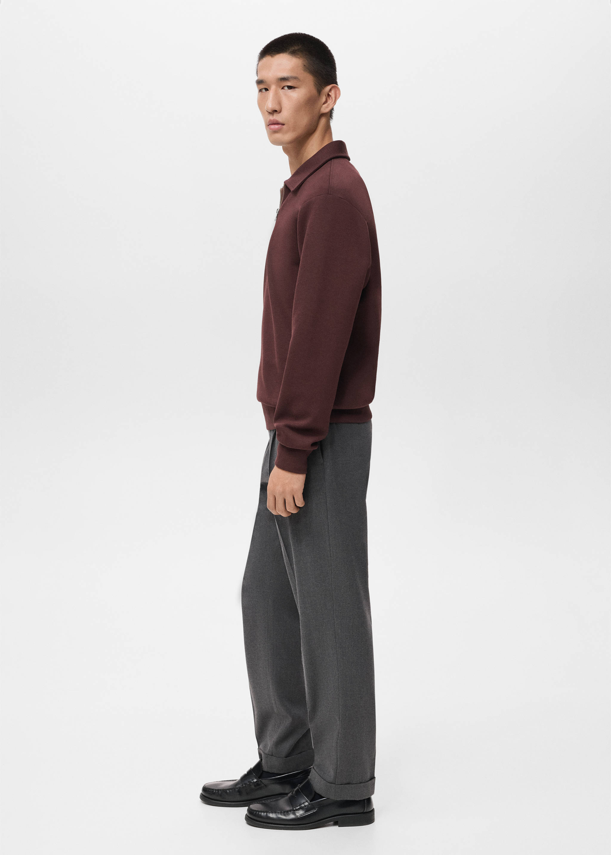 Regular-fit zip-neck sweatshirt - Details of the article 2