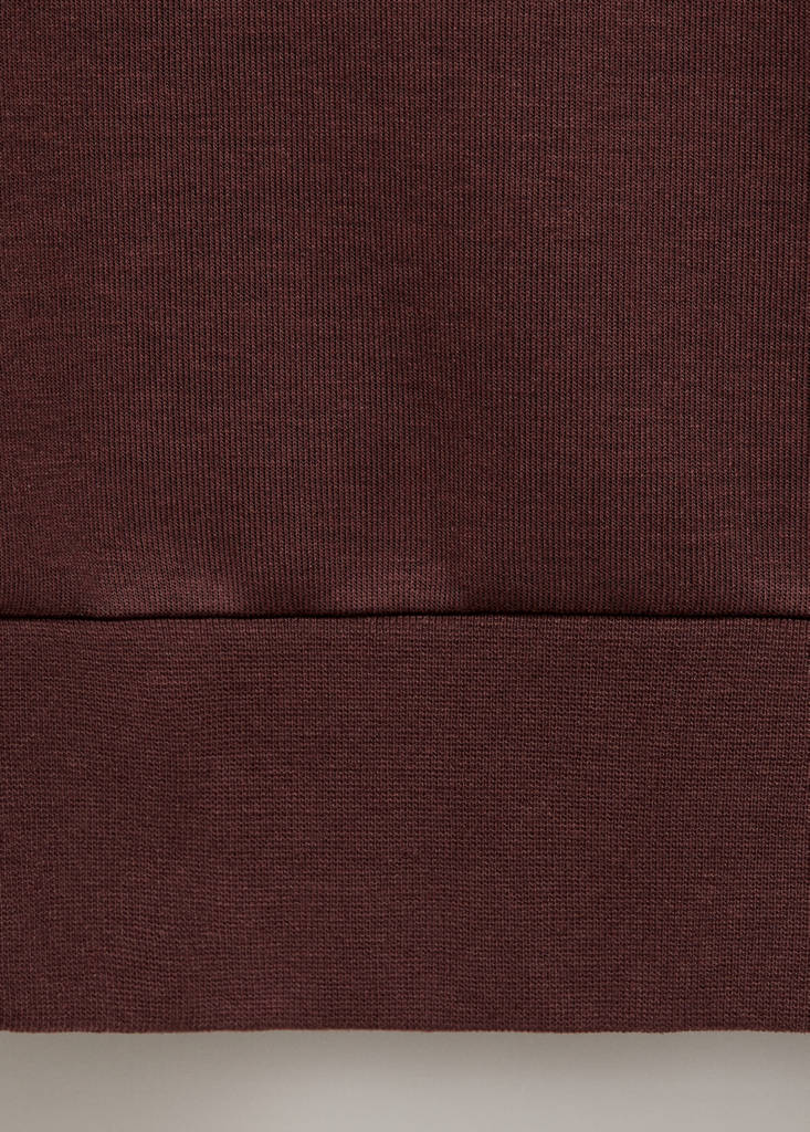 Regular-fit zip-neck sweatshirt — Wine