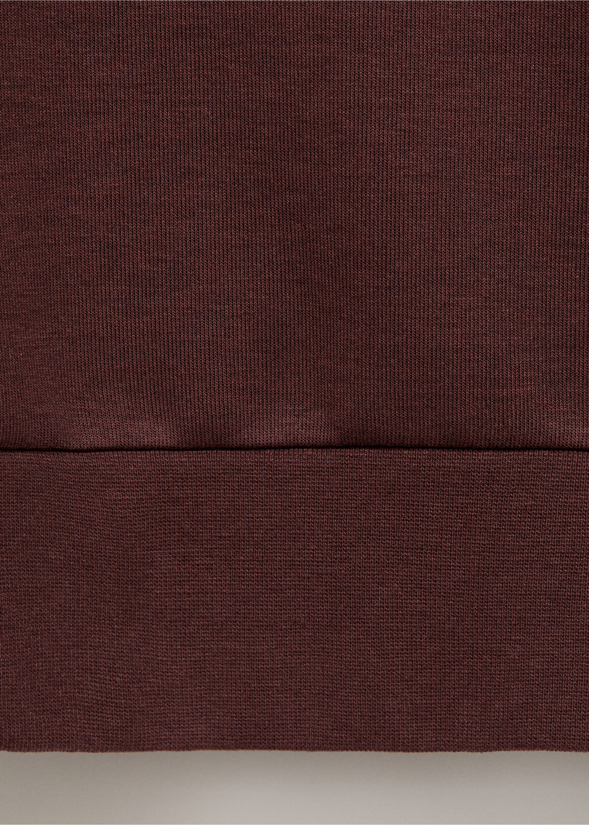 Sudadera regular fit cuello cremallera - Detalle del artículo 0, Vino. Ref: 17005982-00.