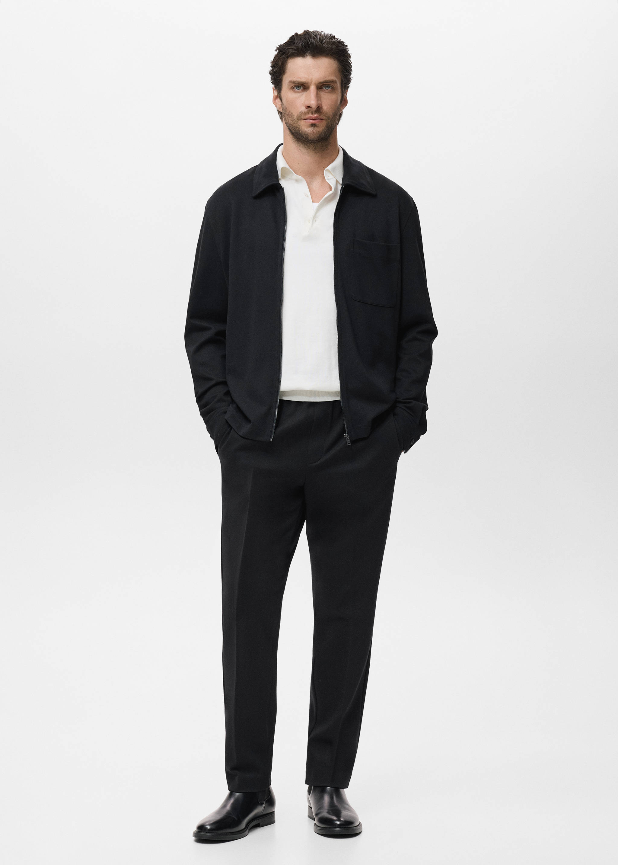 Zip-up sweatshirt with pocket - General plane