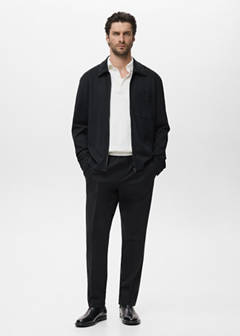 Zip-up sweatshirt with pocket — Black 2