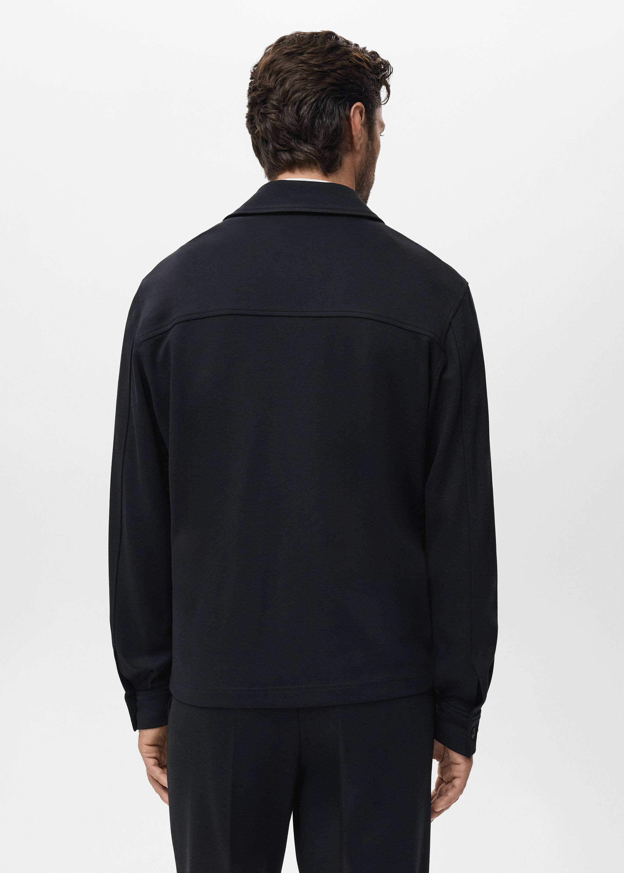 Zip-up sweatshirt with pocket - Reverse of the article